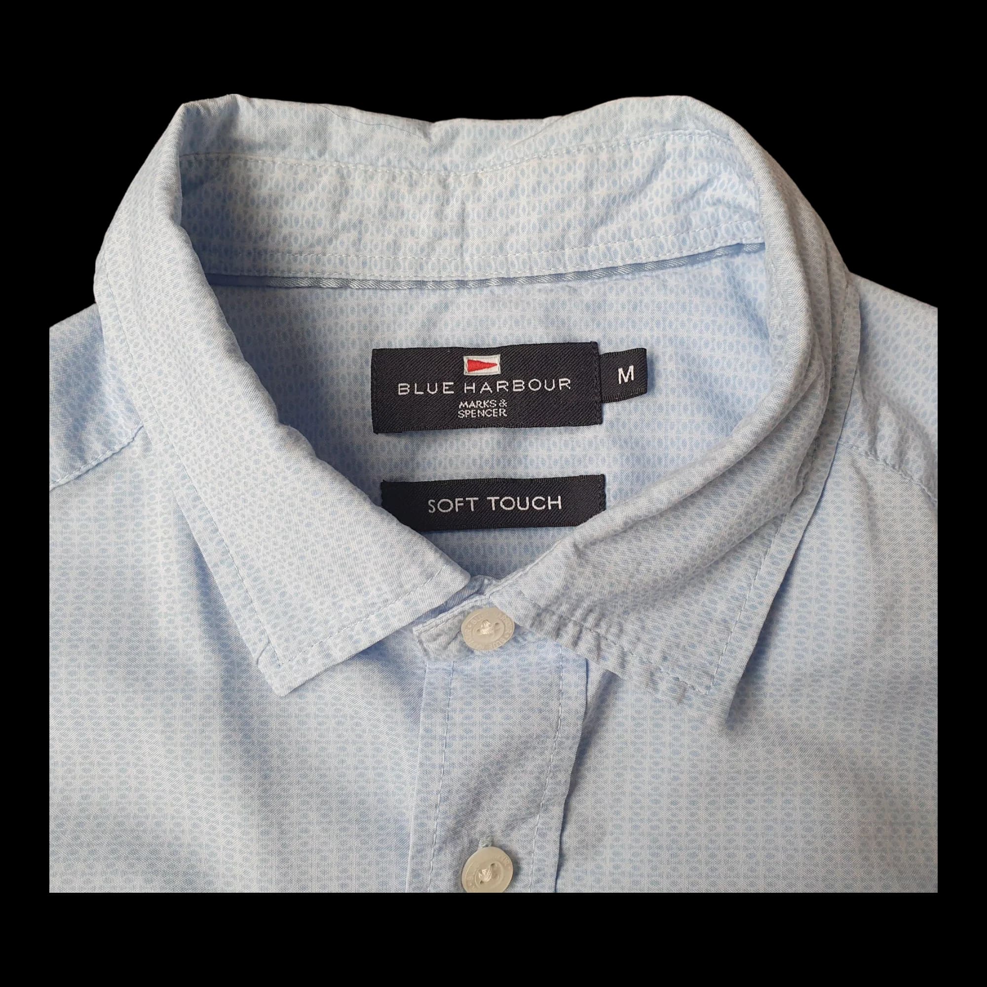 Mens Shirt Marks Spencer Blue Harbour Short Sleeved Uk