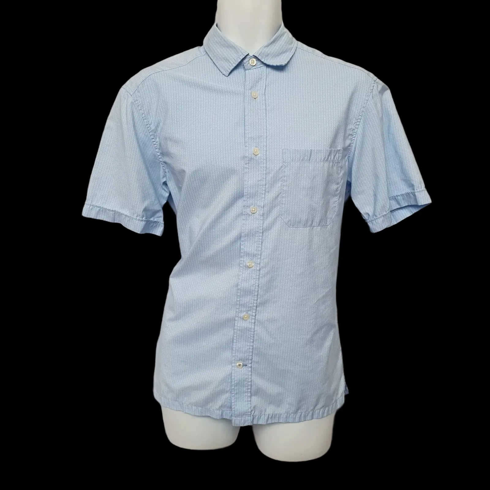 Mens Shirt Marks Spencer Blue Harbour Short Sleeved Uk
