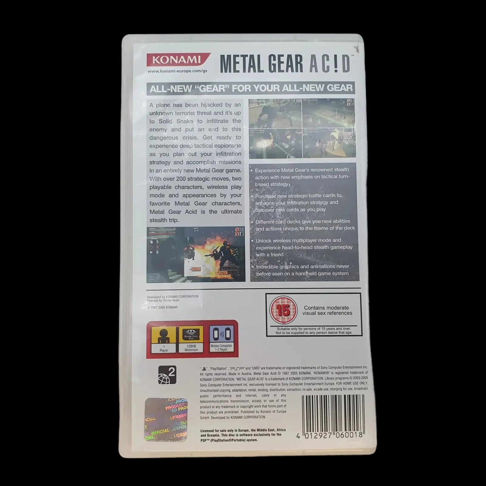 Metal Gear Solid Acid Sony Playstation Portable Psp Konami