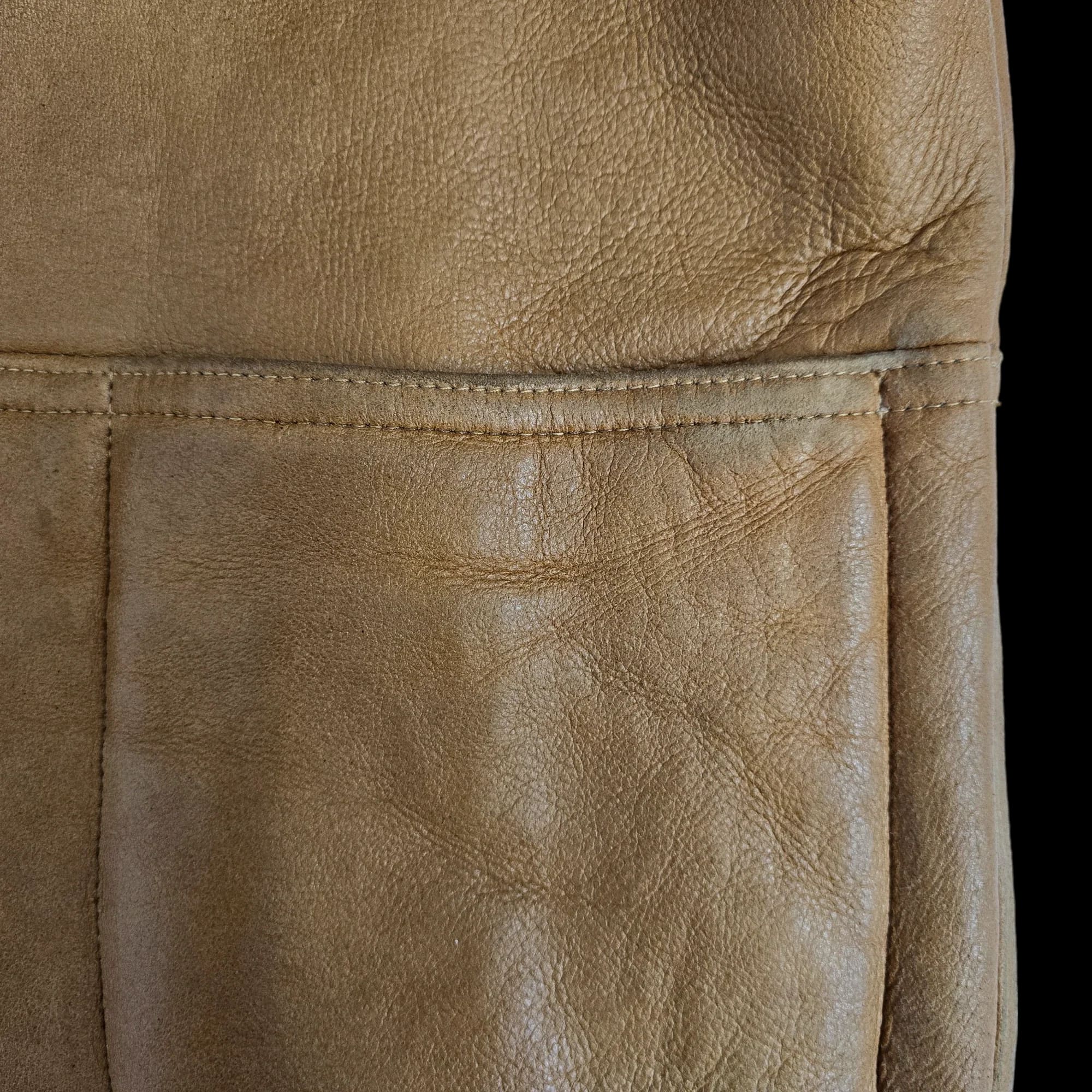 Morlands Vintage Light Brown Leather Sheepskin Shearling