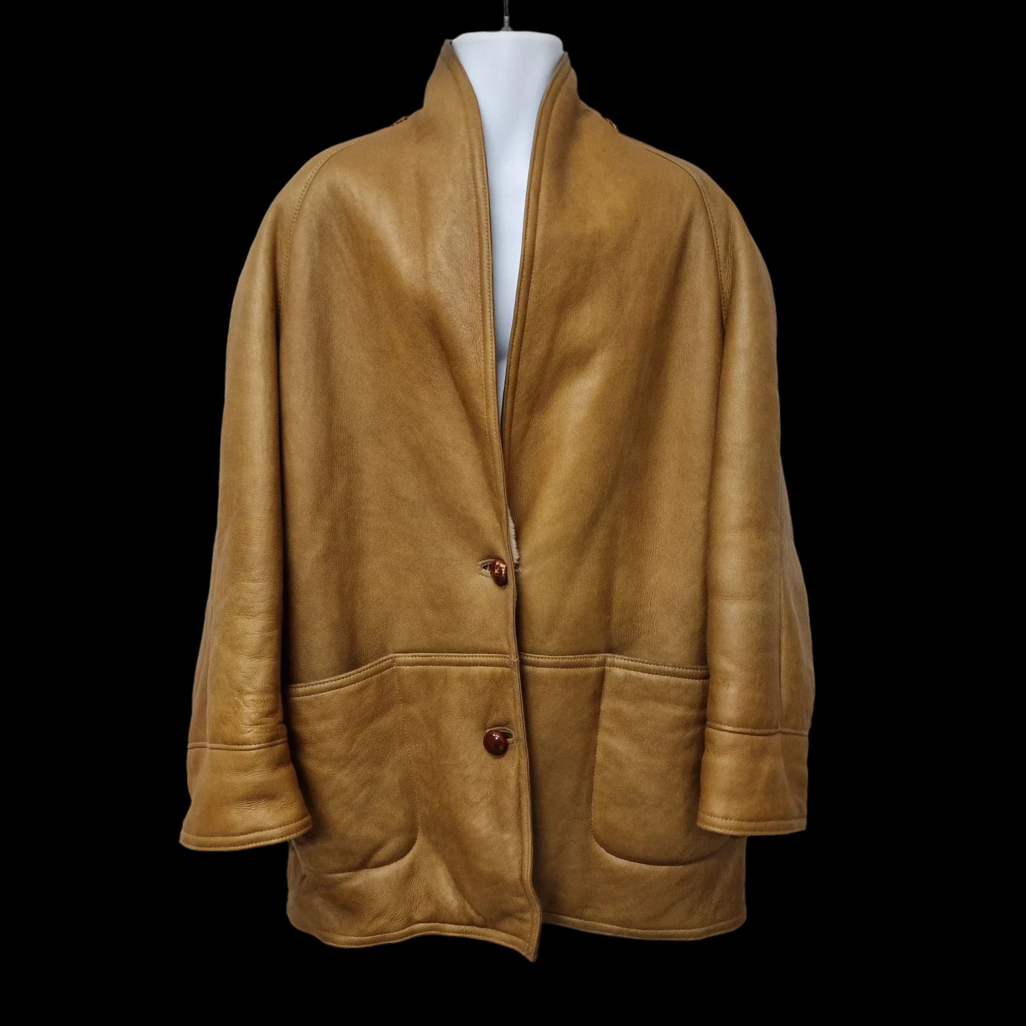 Morlands Vintage Light Brown Leather Sheepskin Shearling