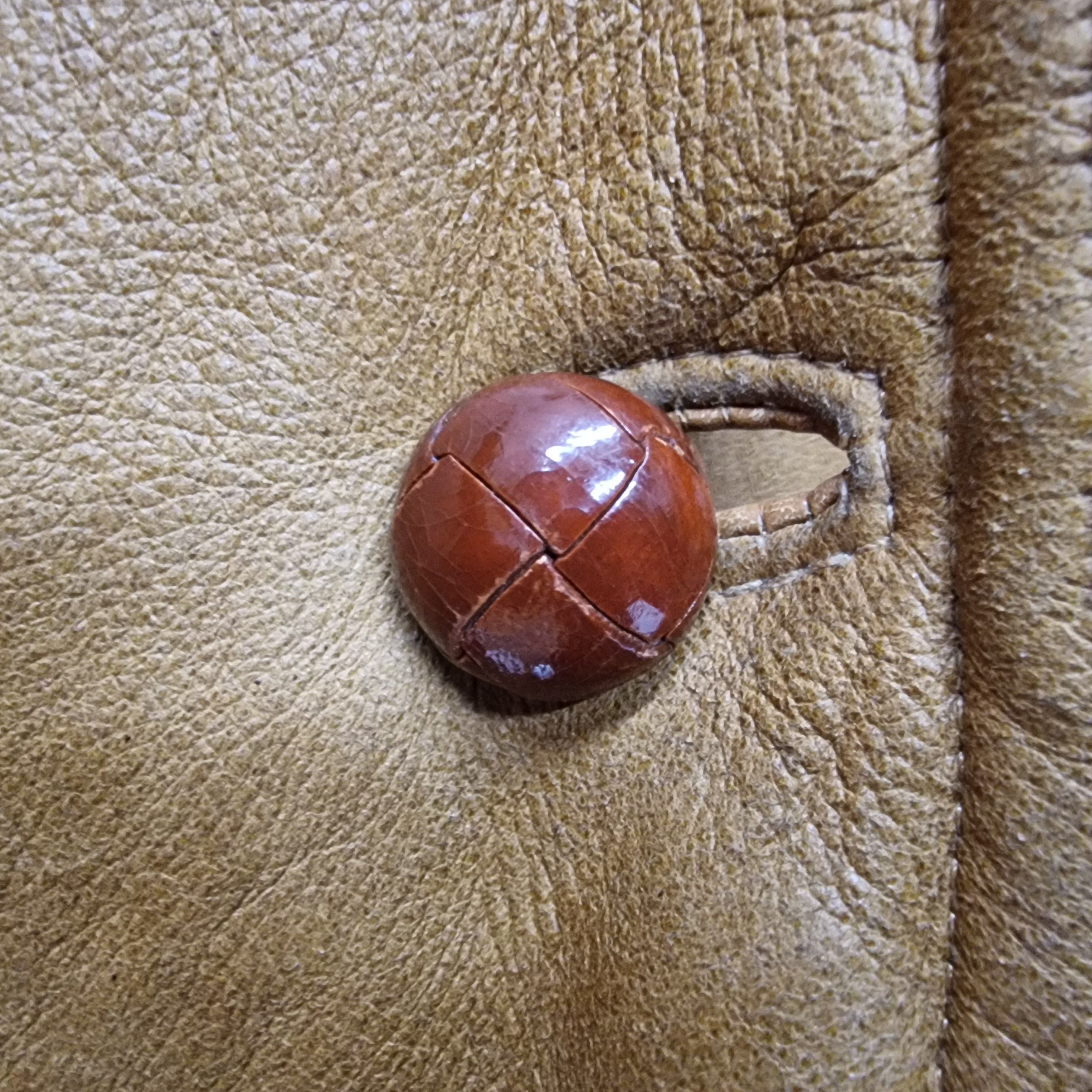 Morlands Vintage Light Brown Leather Sheepskin Shearling