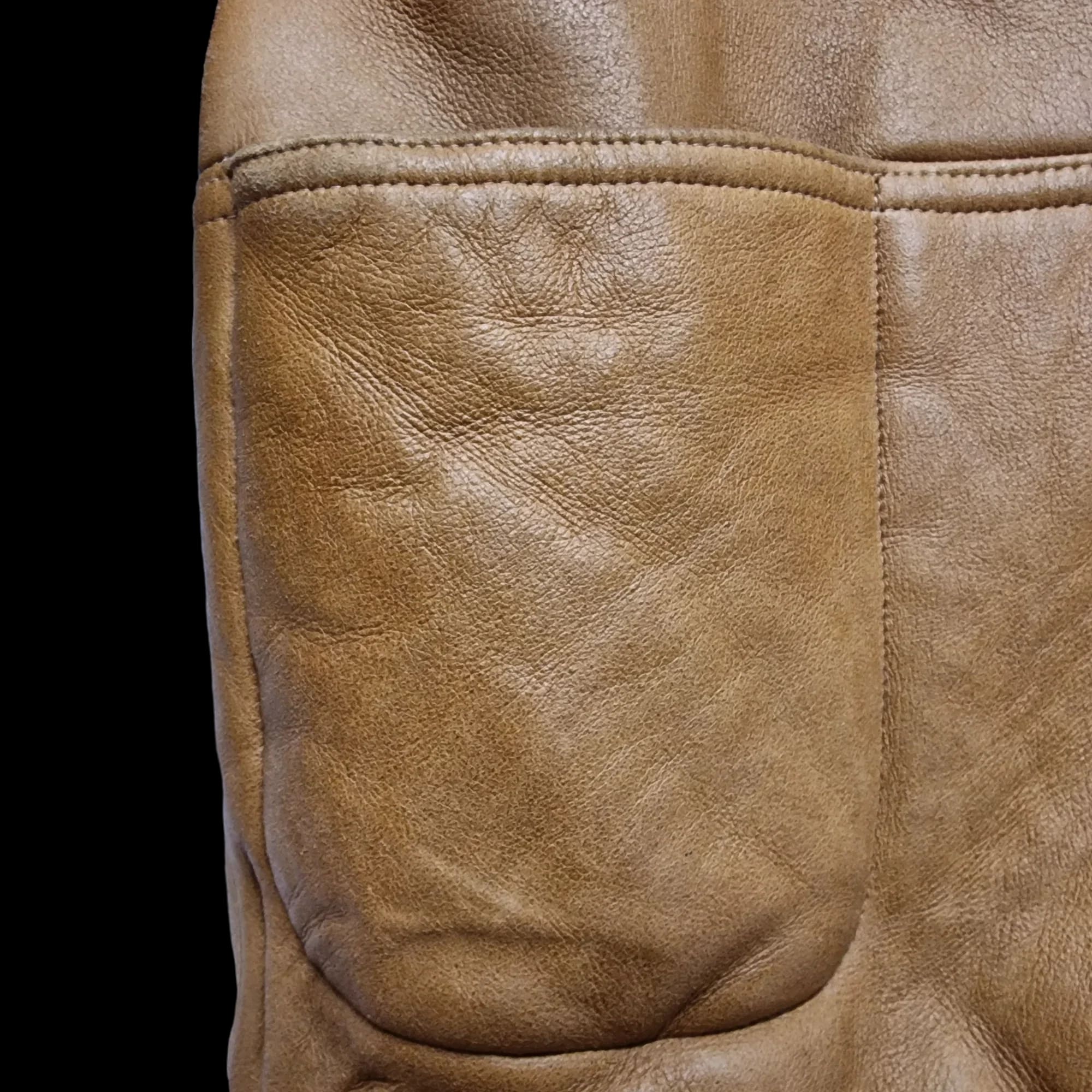 Morlands Vintage Light Brown Leather Sheepskin Shearling
