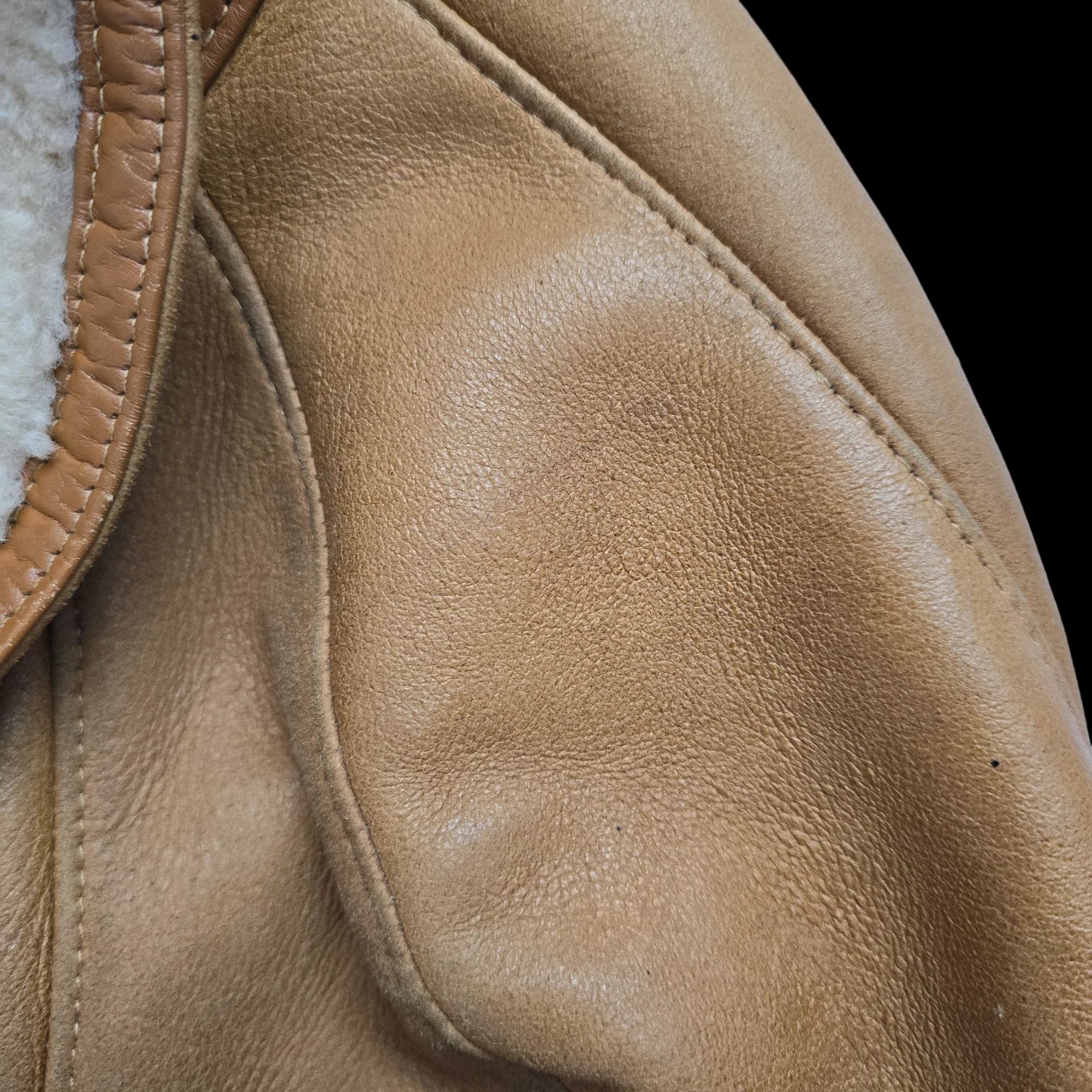 Morlands Vintage Light Brown Leather Sheepskin Shearling