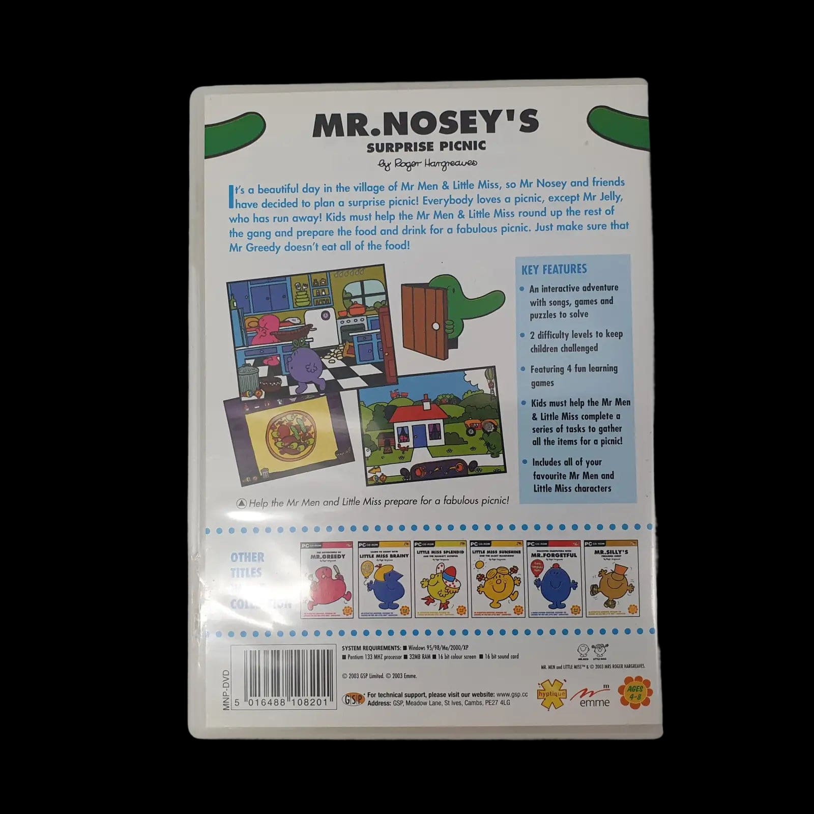 Mr Noseys Surprise Picnic Pc Gsp 2003 Video Game Vintage
