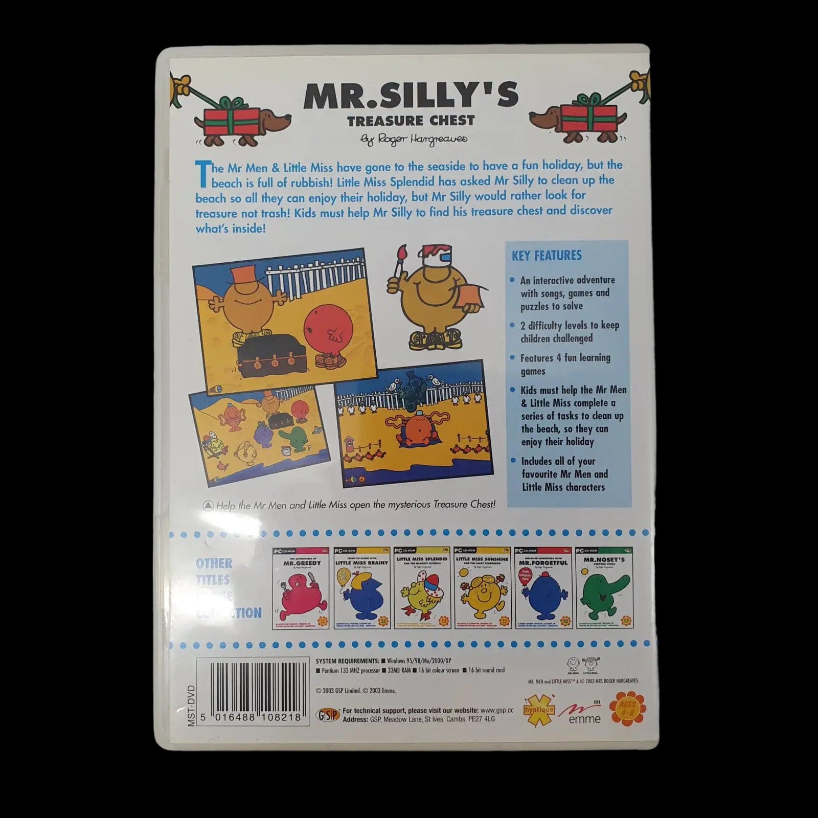 Mr Sillys Treasure Chest Pc Gsp 2003 Video Game Vintage
