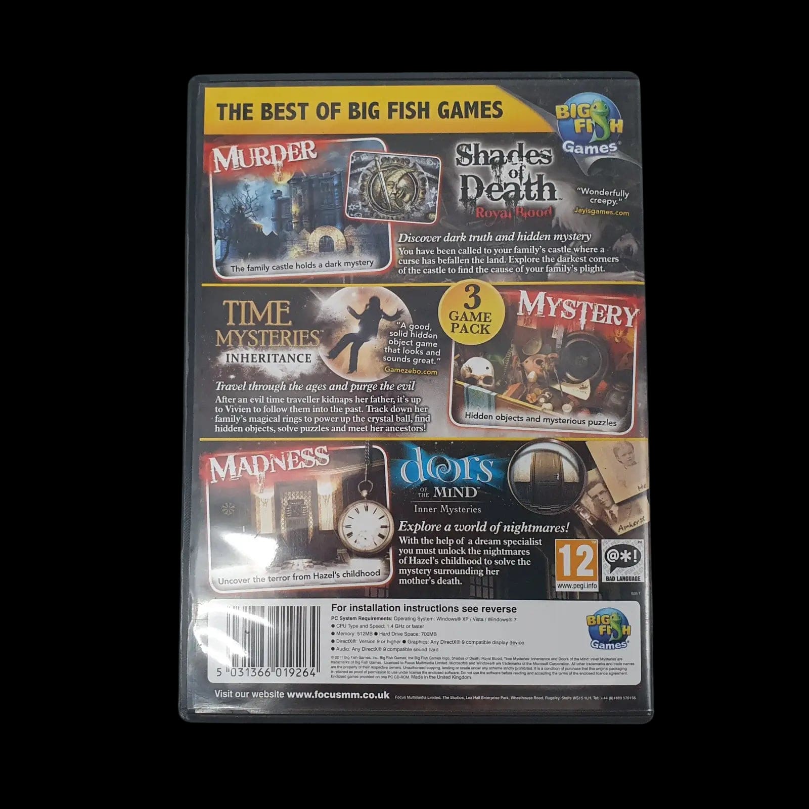 Murder Mystery & Madness Pc Big Fish Games 2011 Video Game