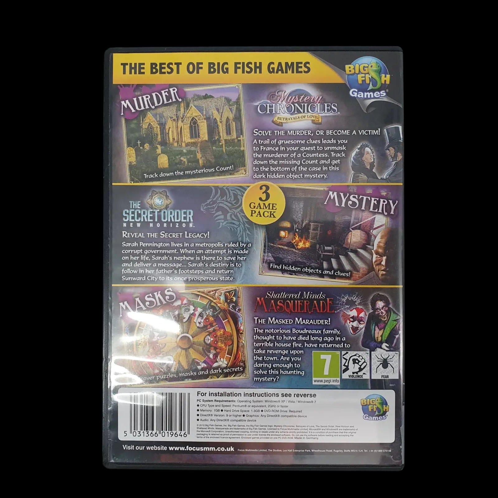 Murder Mystery & Masks Pc Big Fish Games 2012 Video Game