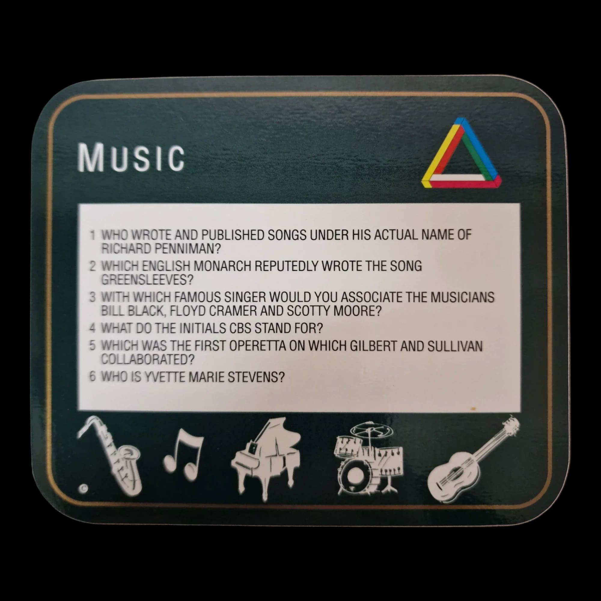 Music Quiz Wooden Coasters - Jason Products - 7 - 2709