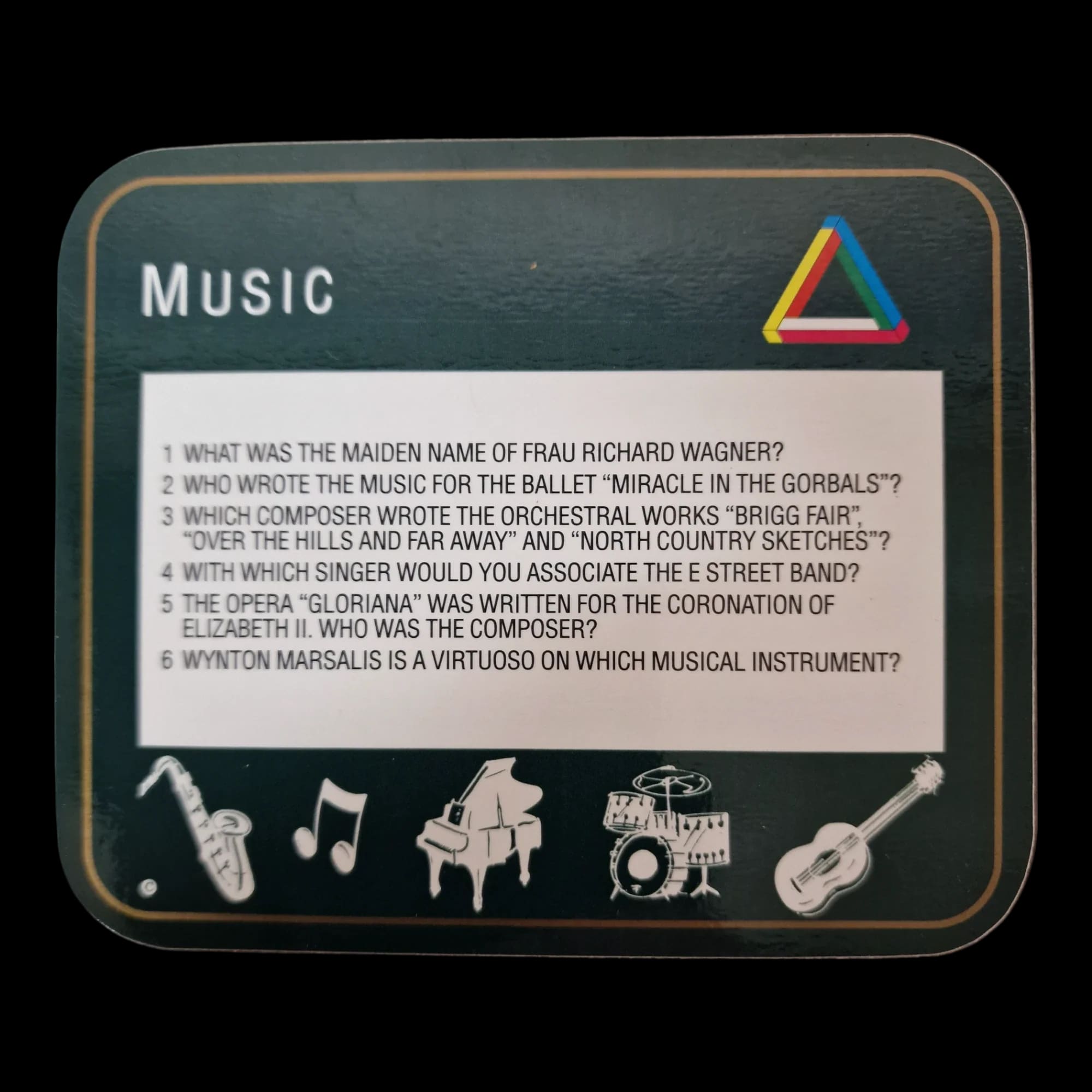 Music Quiz Wooden Coasters - Jason Products - 5 - 2709