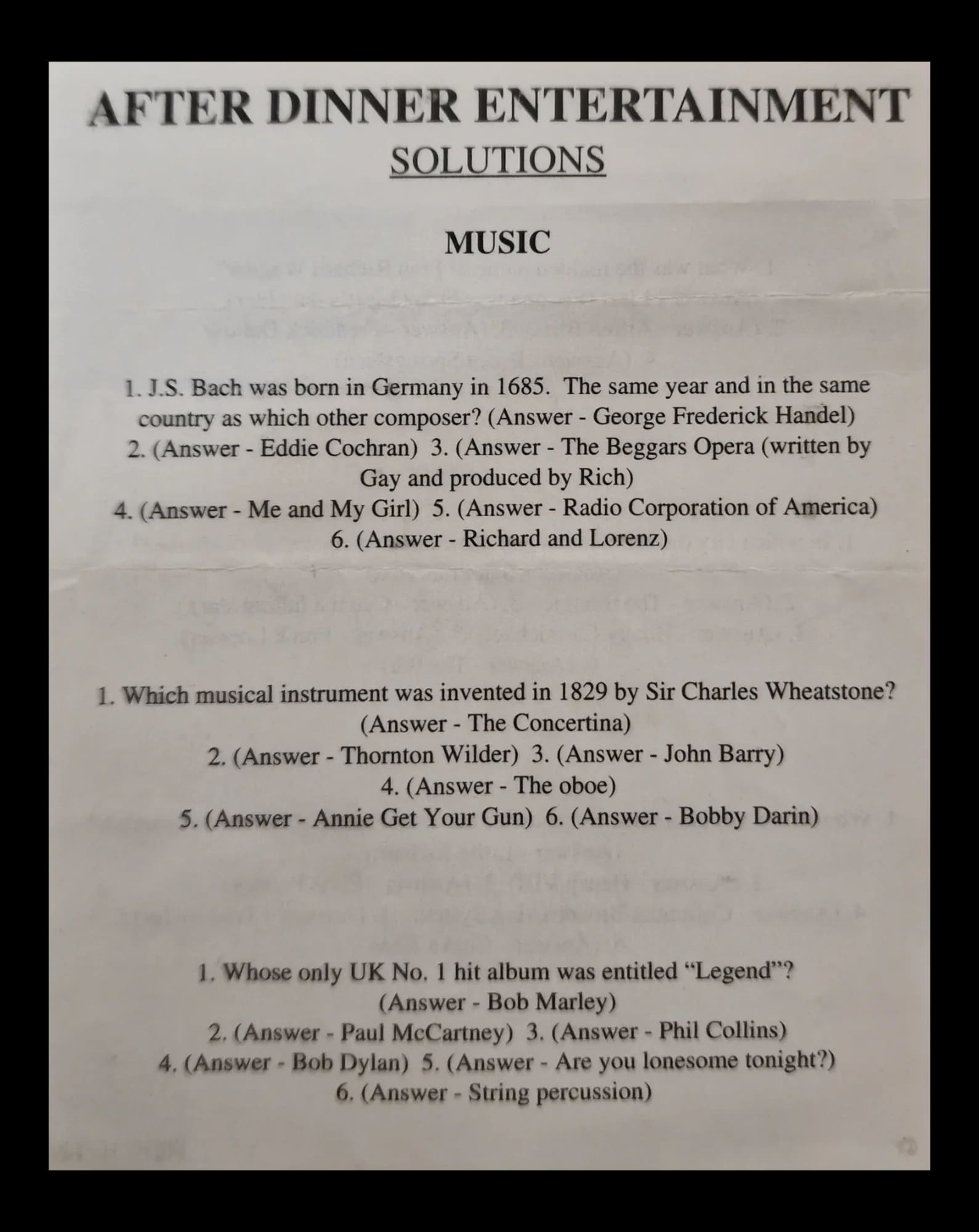 Music Quiz Wooden Coasters - Jason Products - 10 - 2709