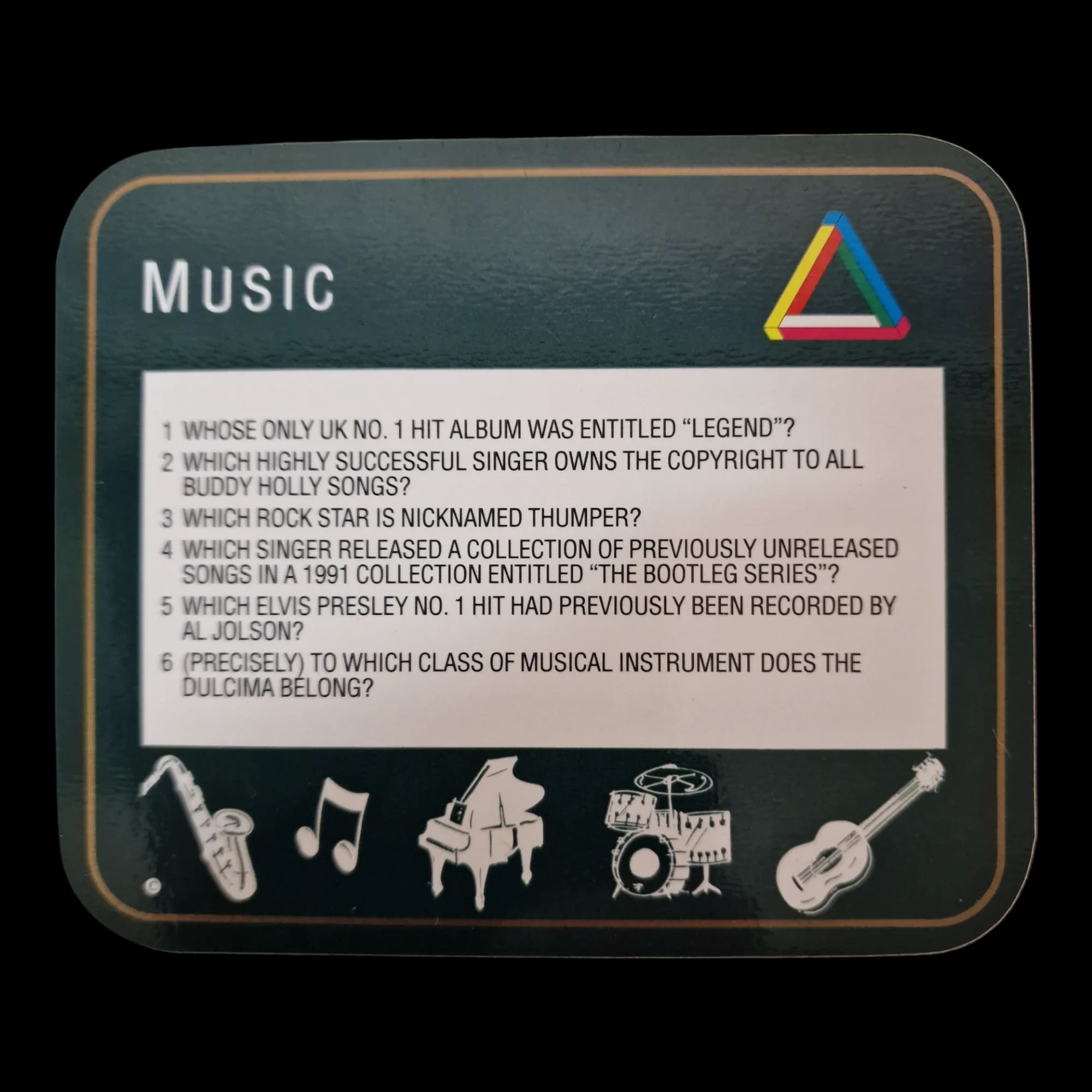 Music Quiz Wooden Coasters - Jason Products - 4 - 2709