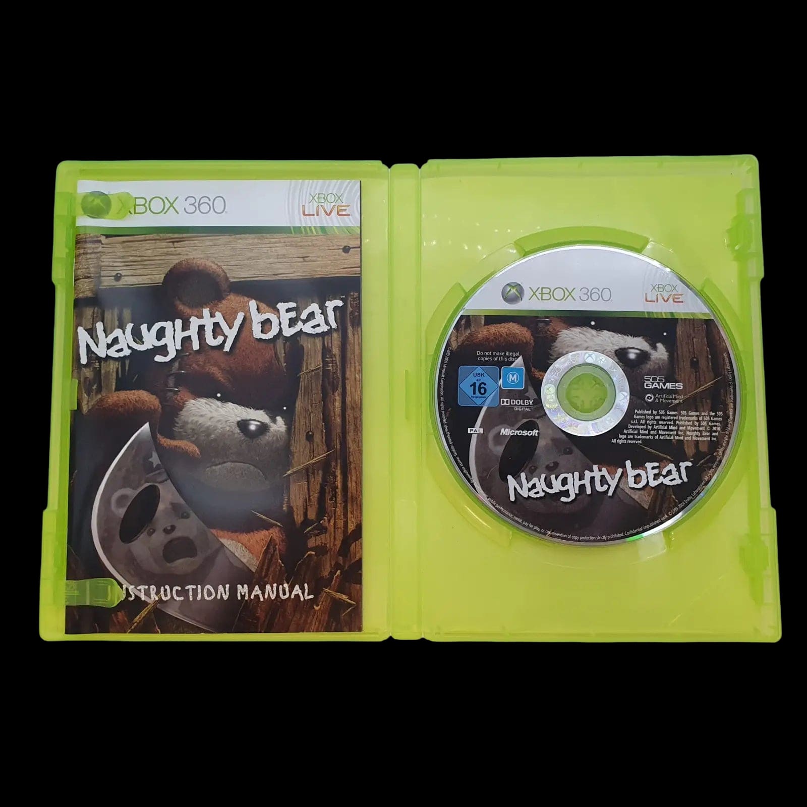 Naughty Bear Microsoft Xbox 360 505 Games 2010 Video Game