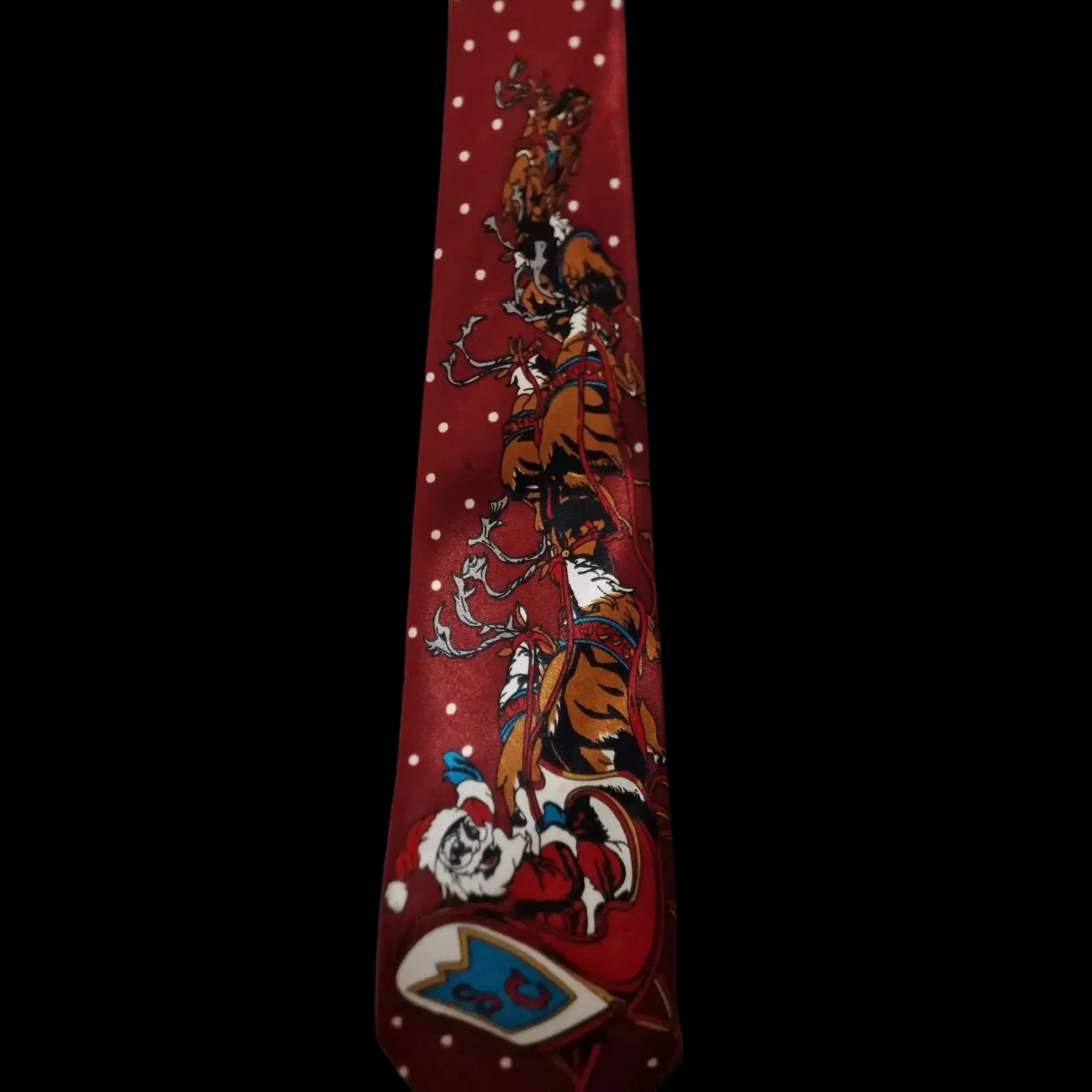 Necktie Top Quality Mens Red Polyester Christmas Santa