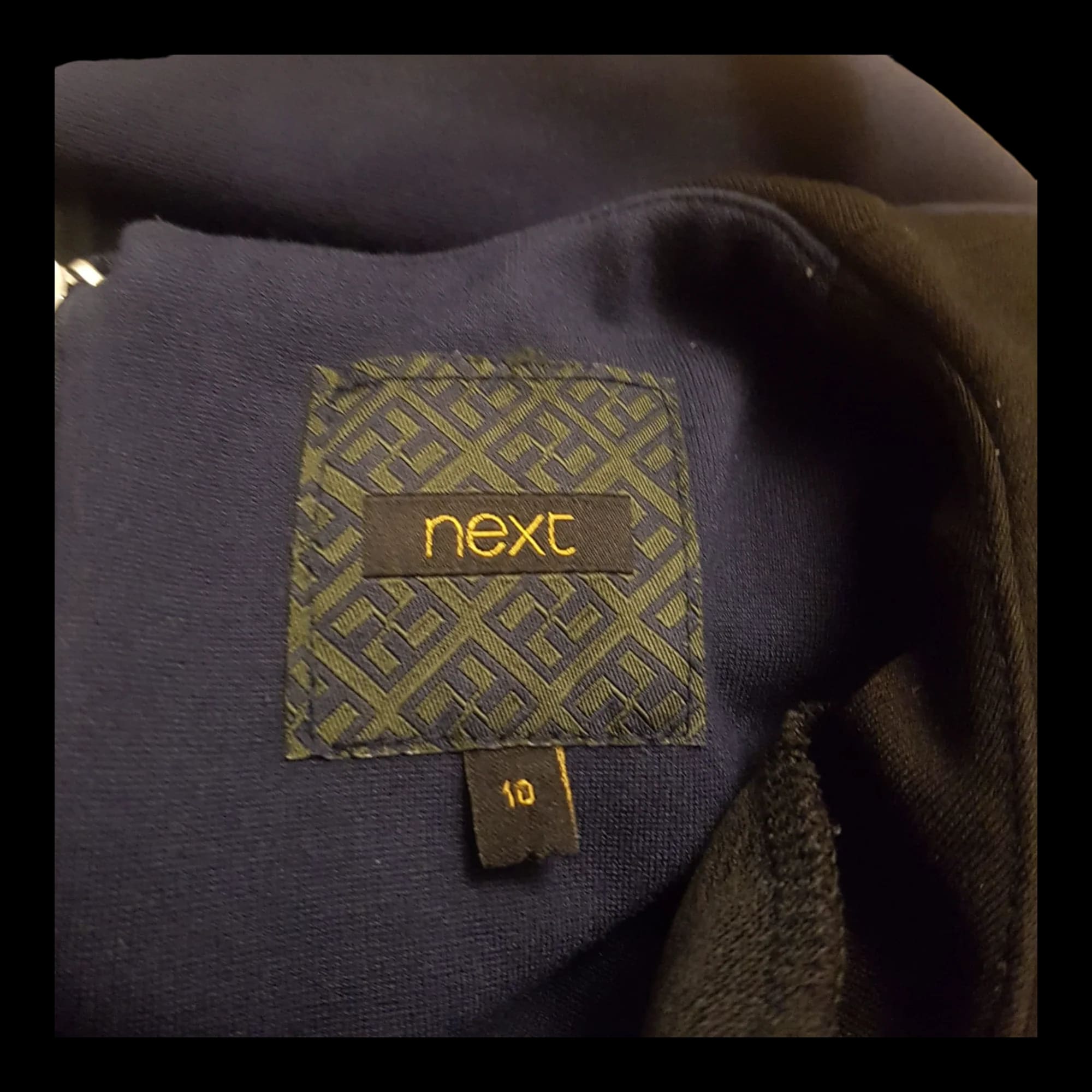 Next Navy Black Bodycon Dress Uk 10 - Dresses - 7 - 1843