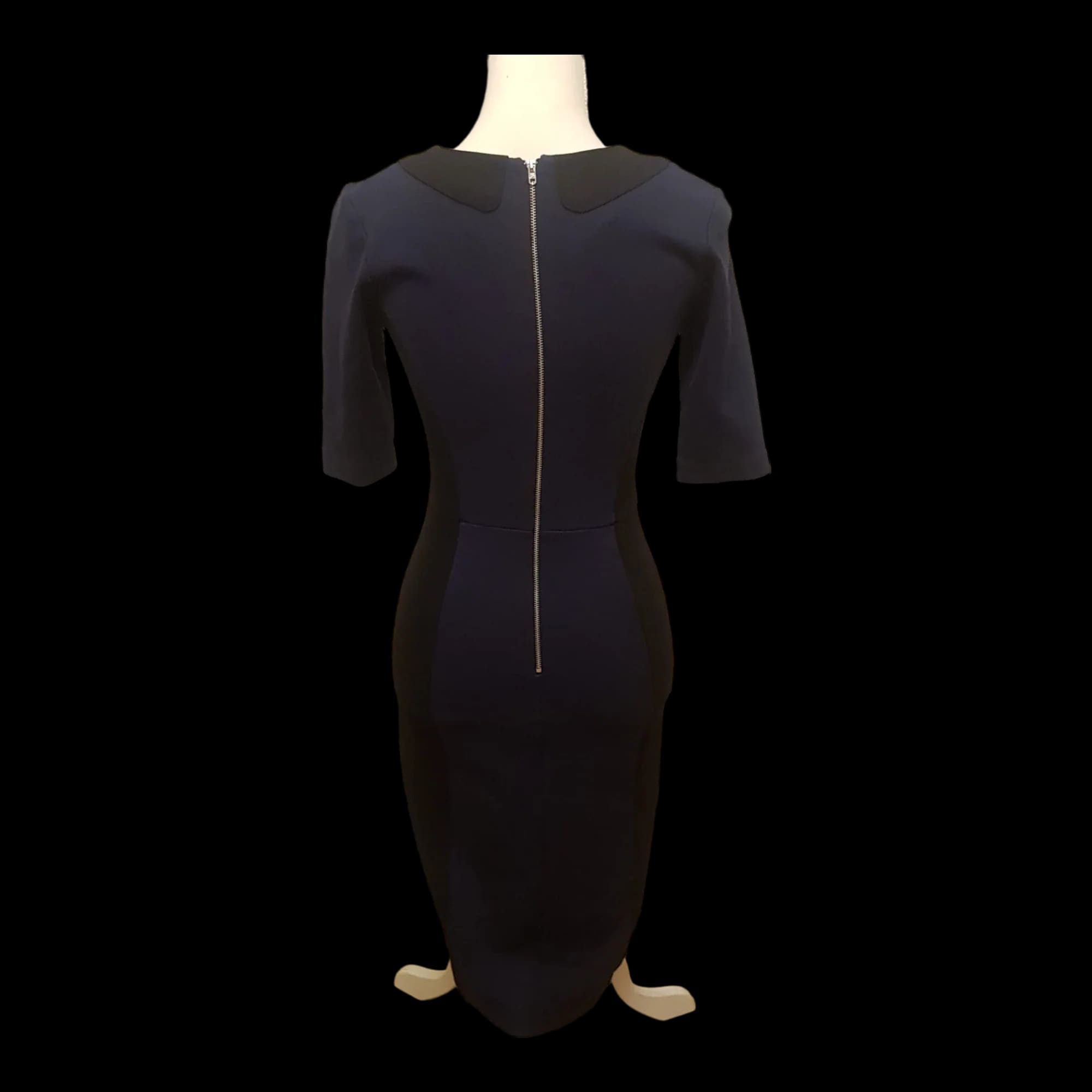 Next Navy Black Bodycon Dress Uk 10 - Dresses - 2 - 1843