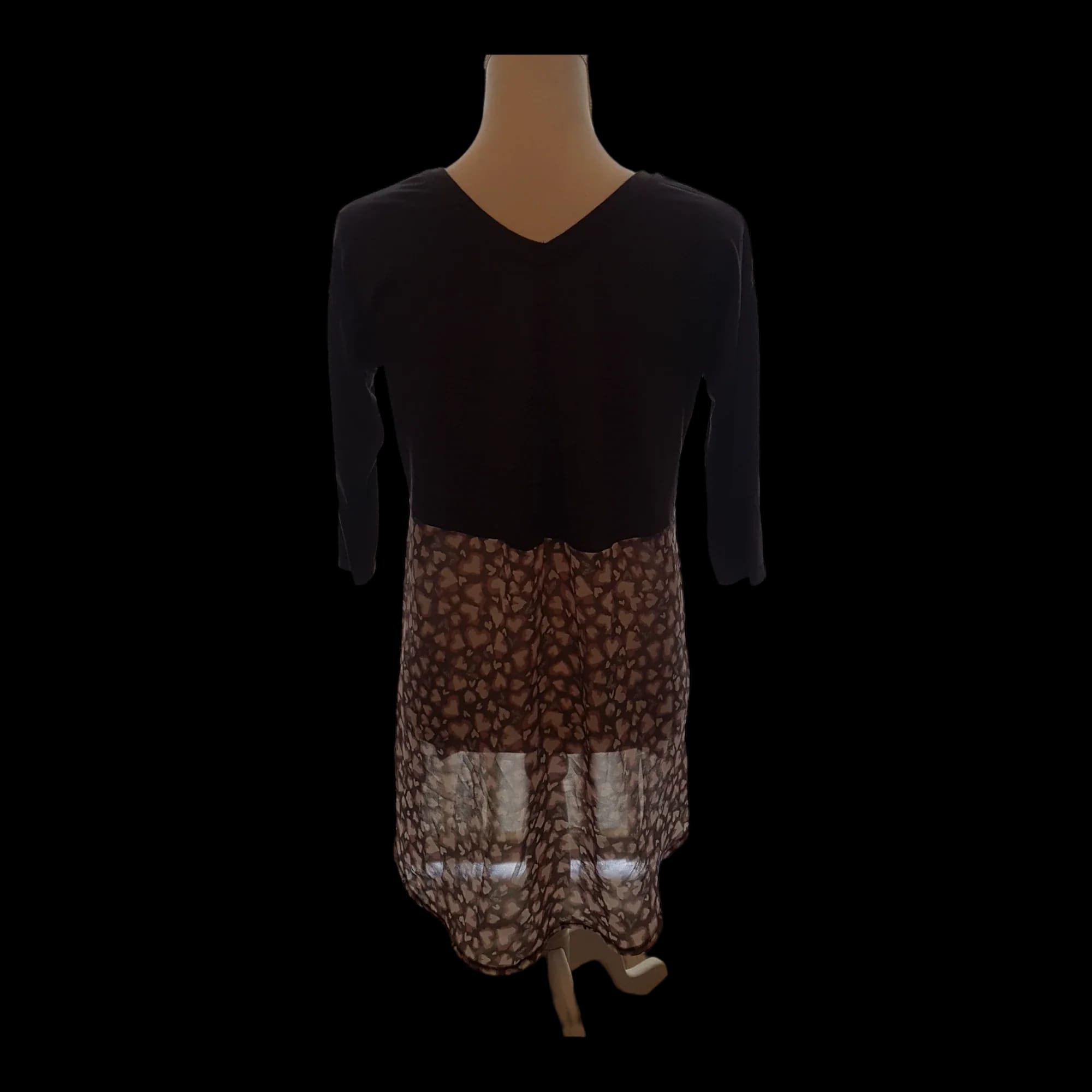 Next Womens Grey Mesh Scoop Neck Tunic Top UK 8 - 2 - 1965