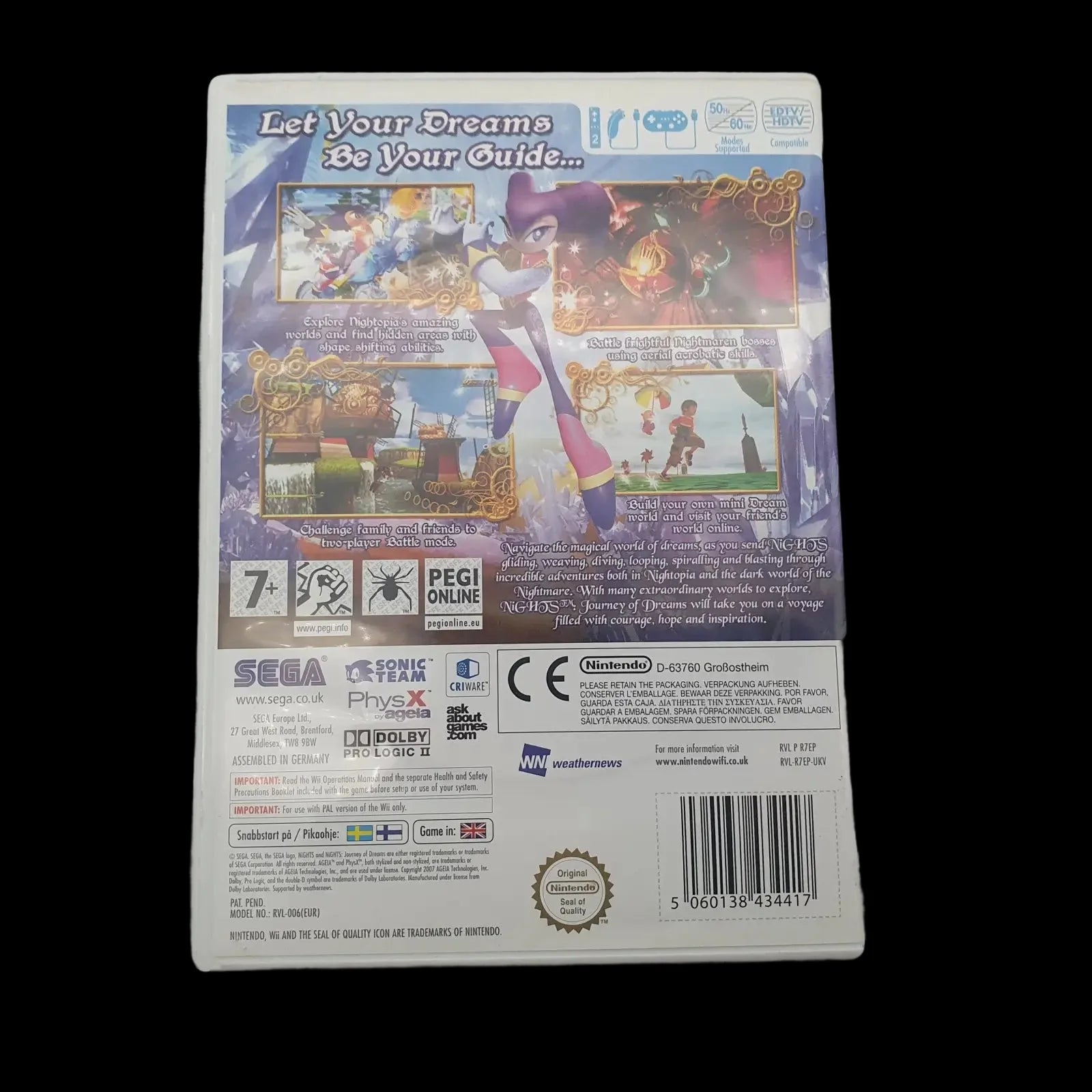 Nights Journey Of Dreams Nintendo Wii Sega 2007 Video Game