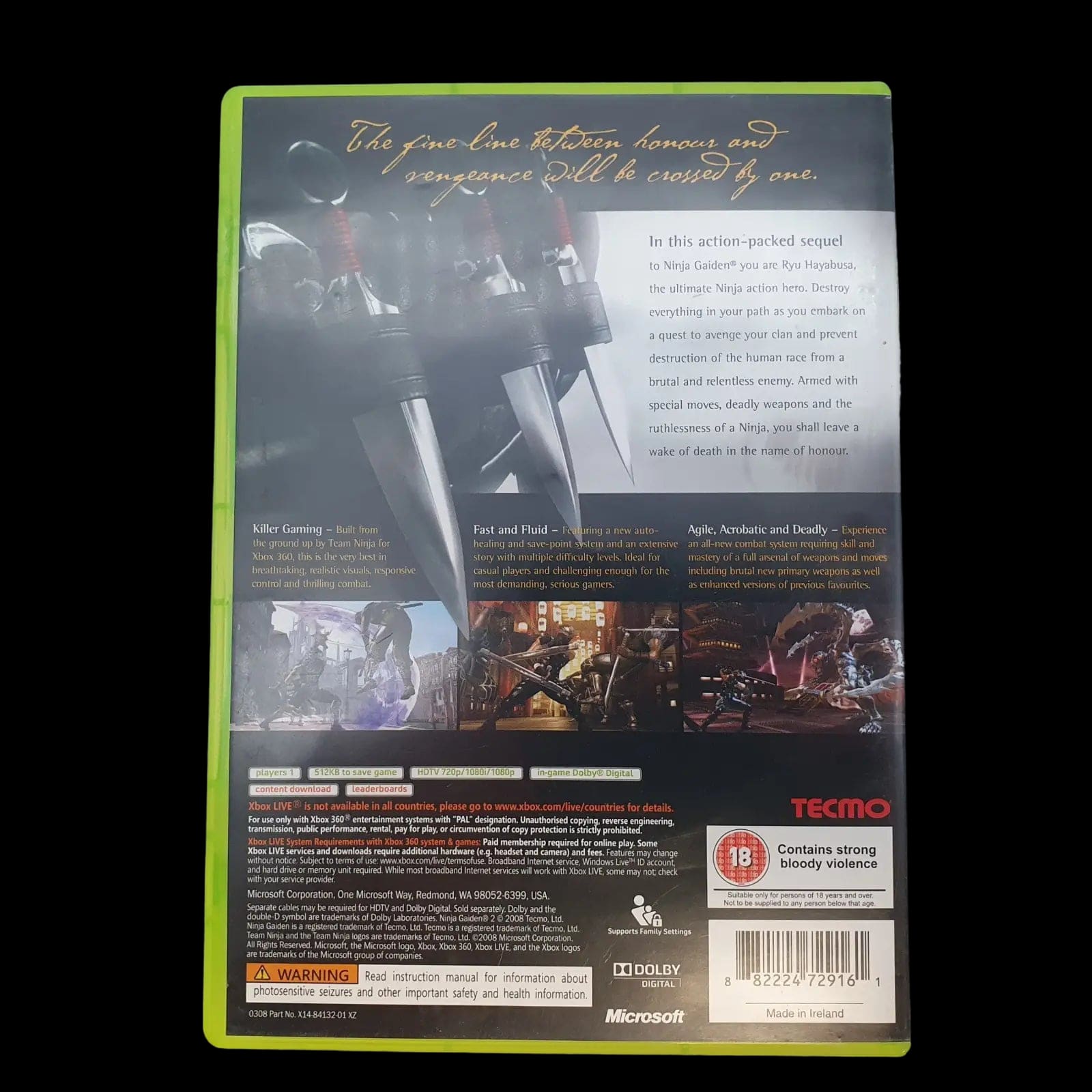 Ninja Gaiden 2 Microsoft Xbox 360 Team 2008 Video Game Cib