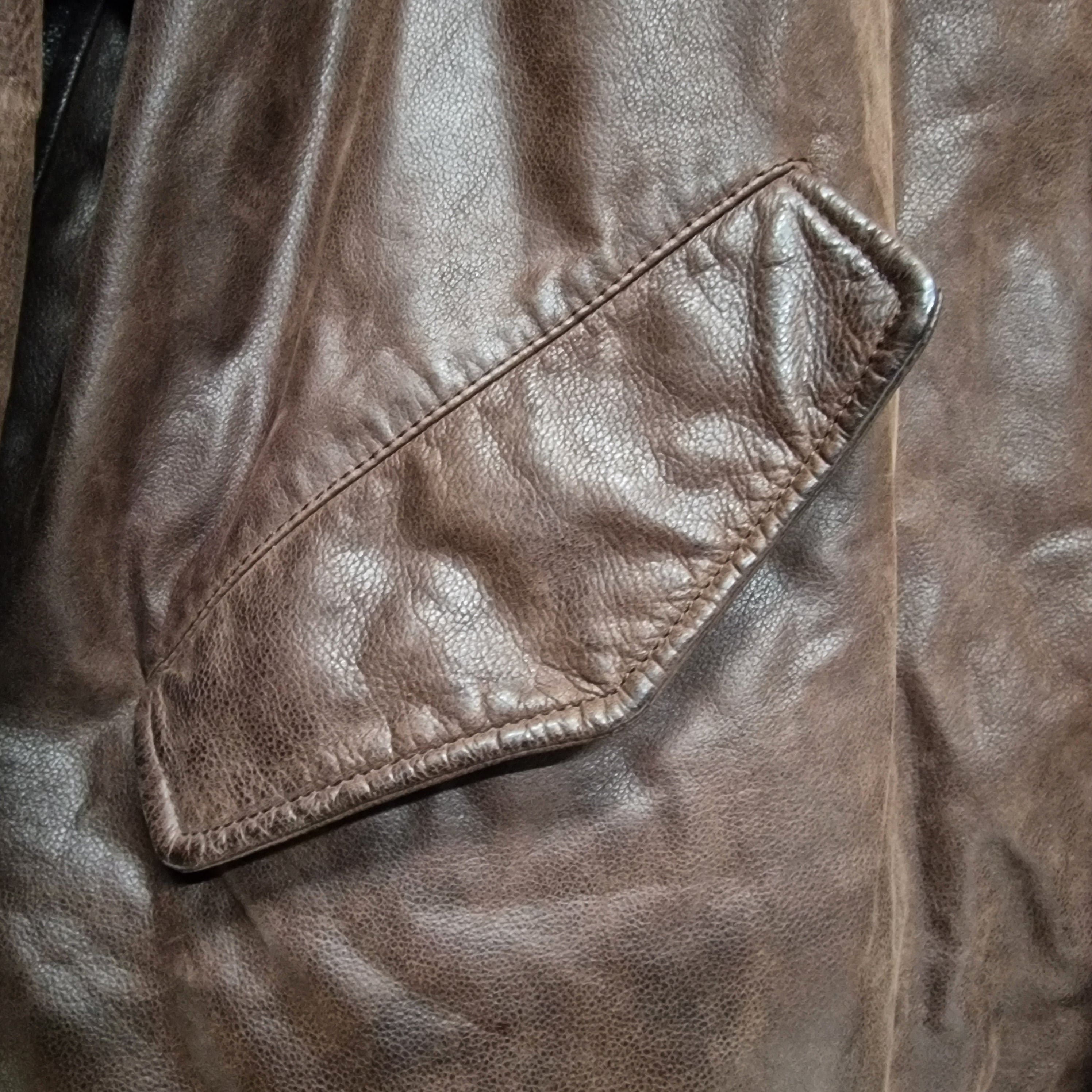 Normans Vintage Brown Basic Soft Leather Jacket UK 4XL - 9