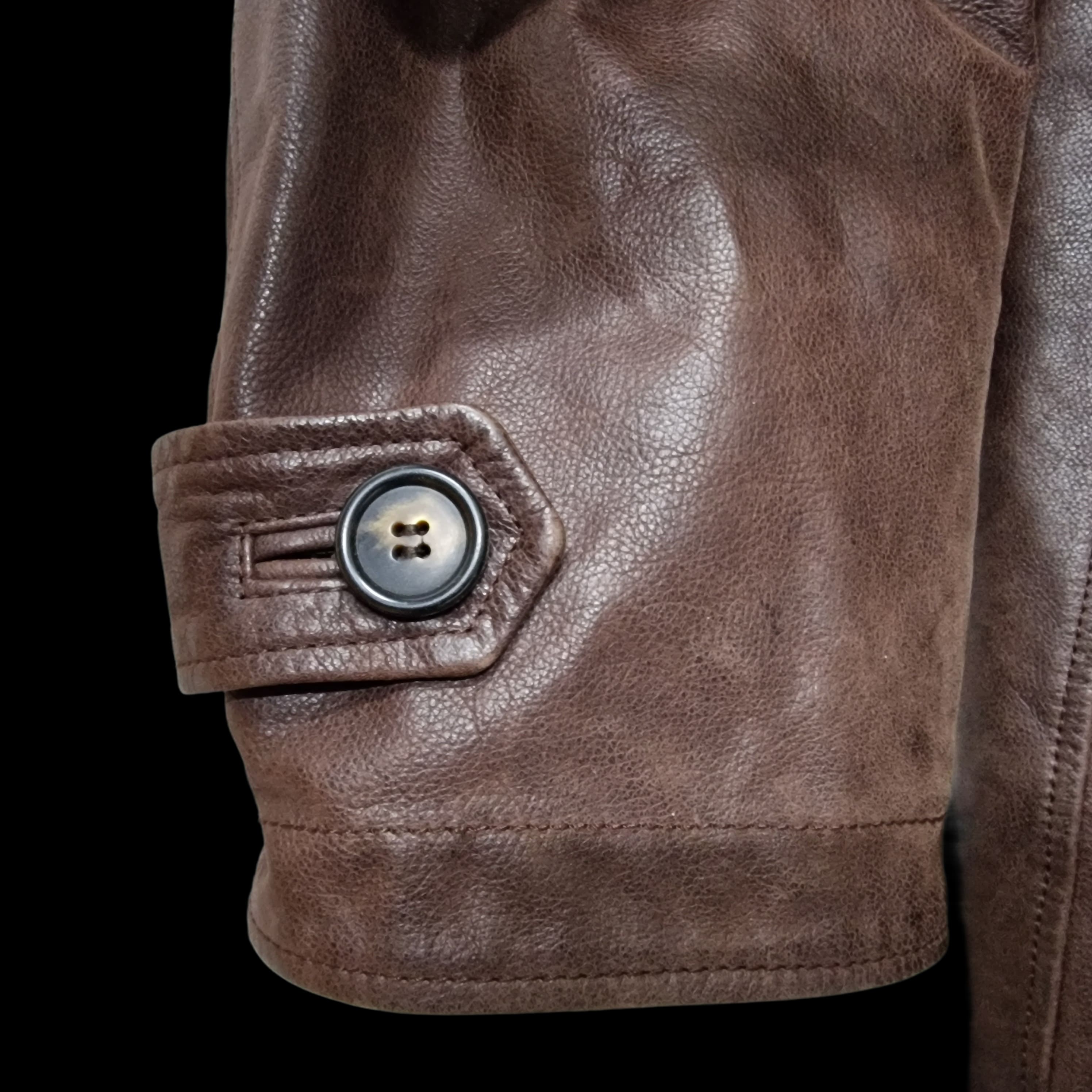 Normans Vintage Brown Basic Soft Leather Jacket UK 4XL - 7