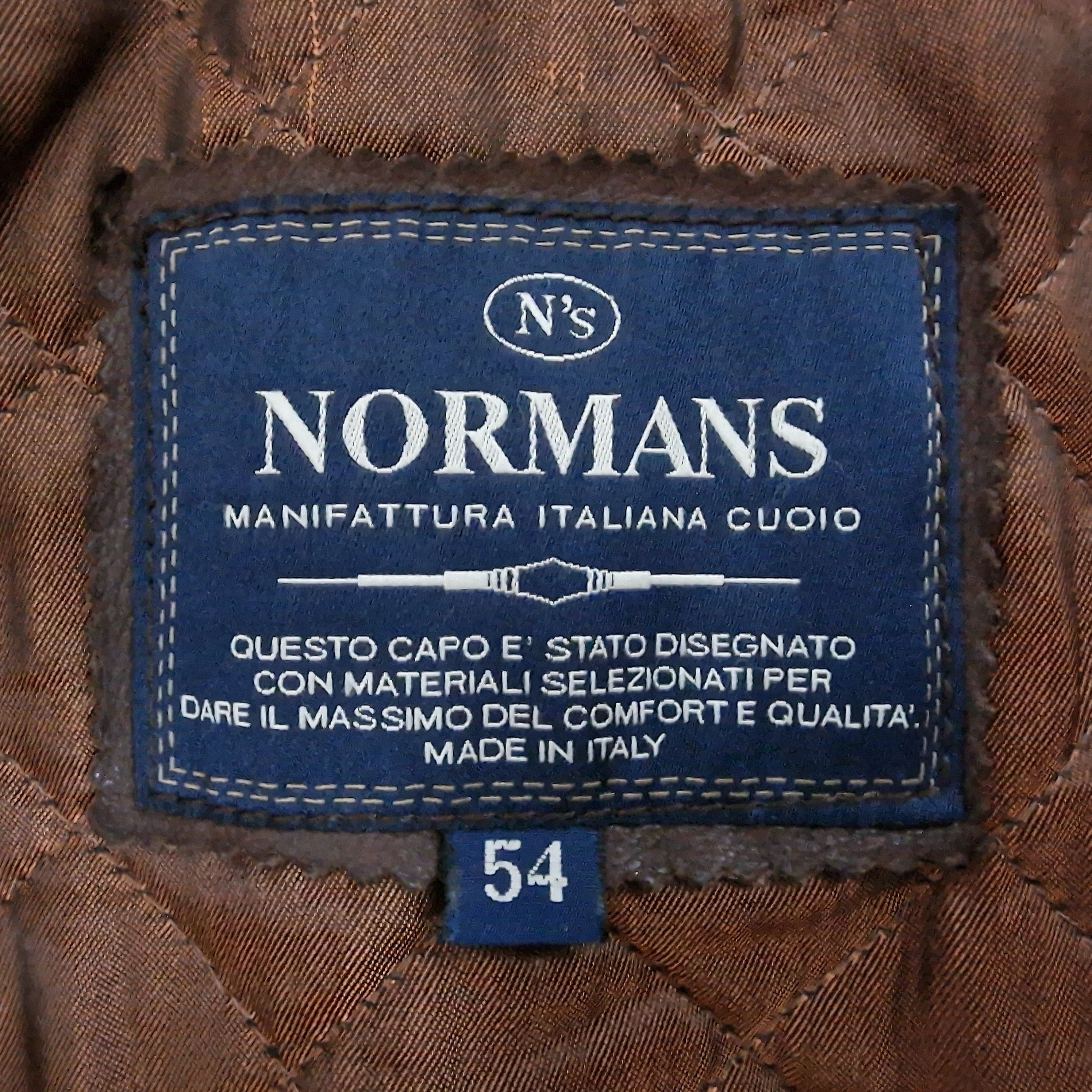 Normans Vintage Brown Basic Soft Leather Jacket UK 4XL - 13