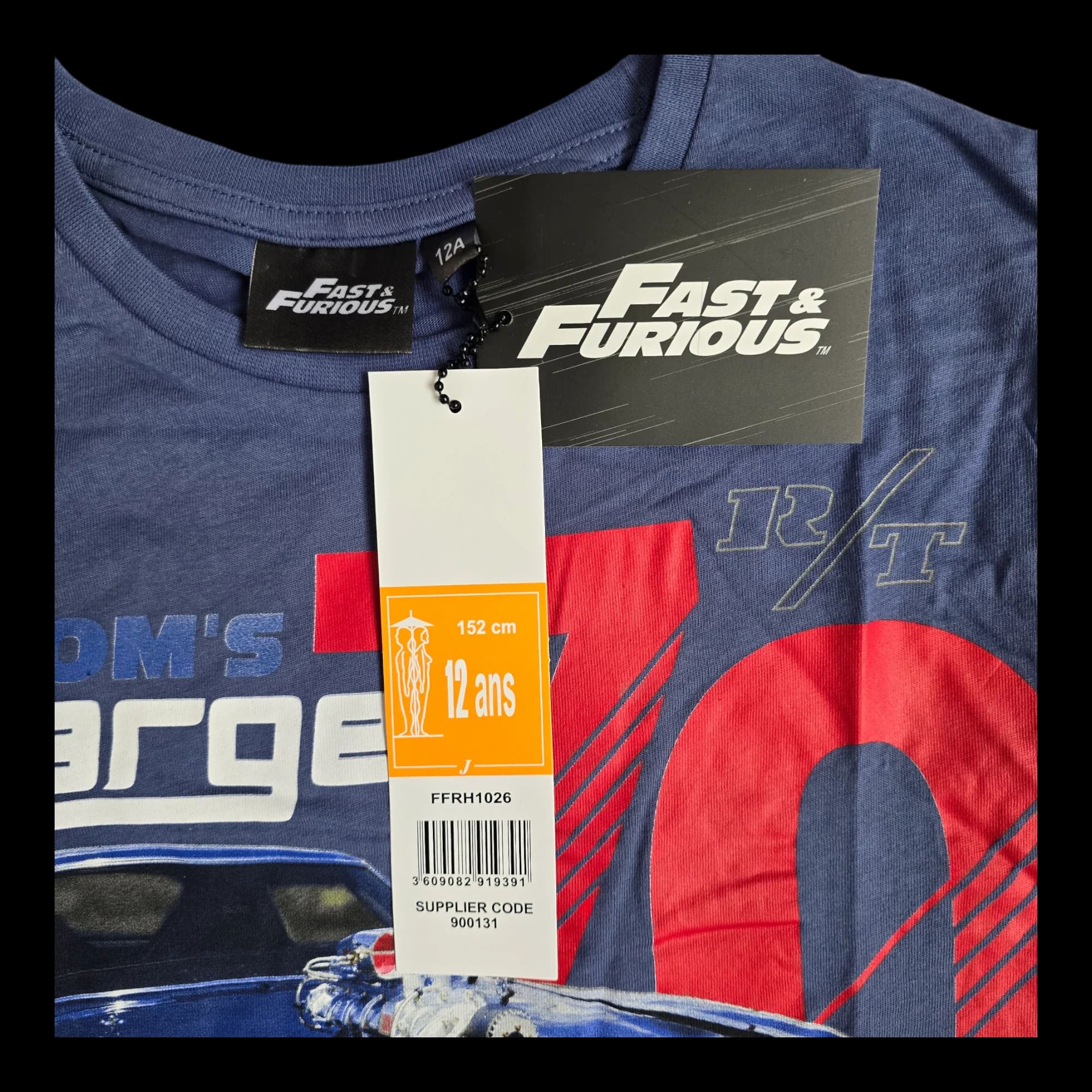 Official Fast & Furious Dom’s Charger Blue T-shirt