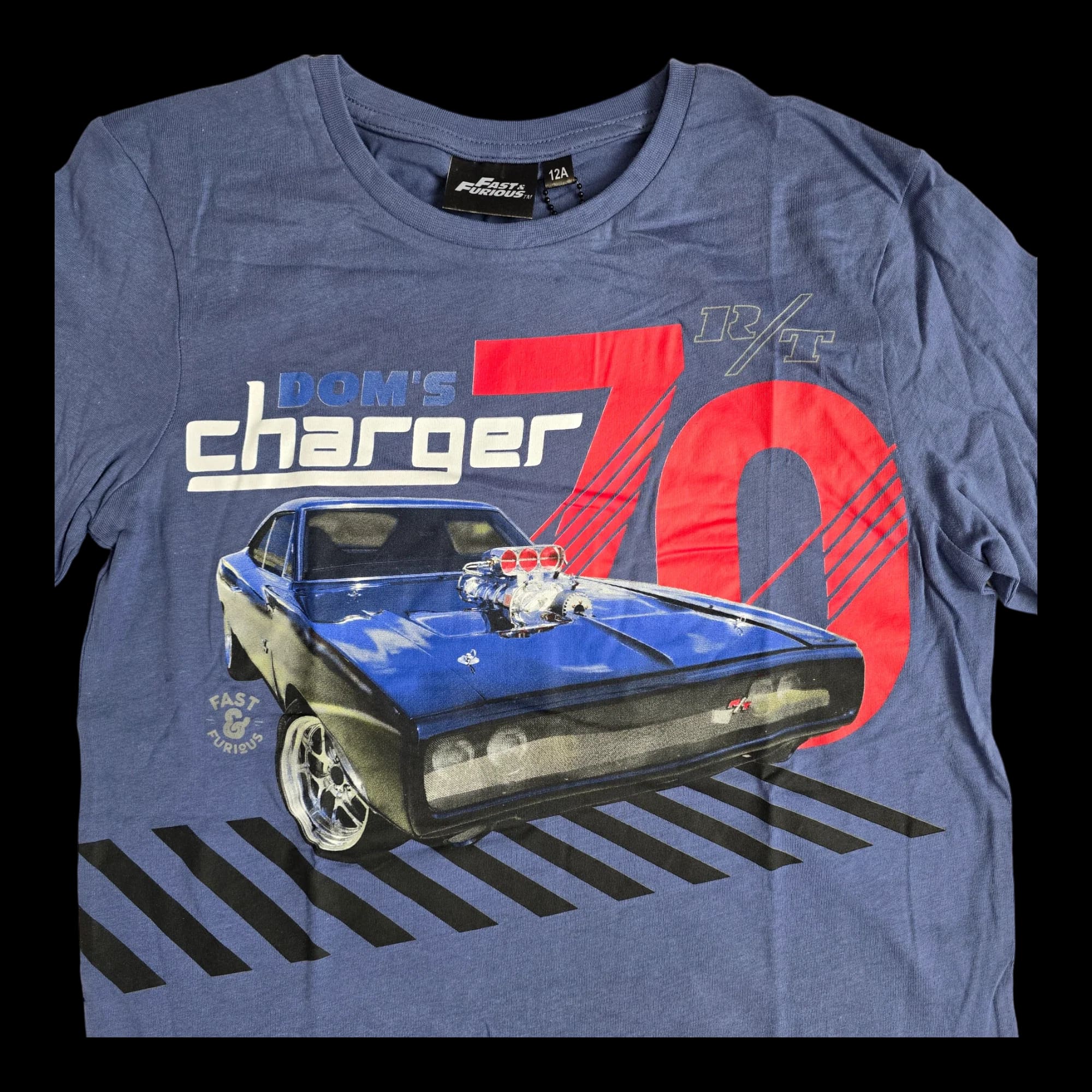 Official Fast & Furious Dom’s Charger Blue T-shirt