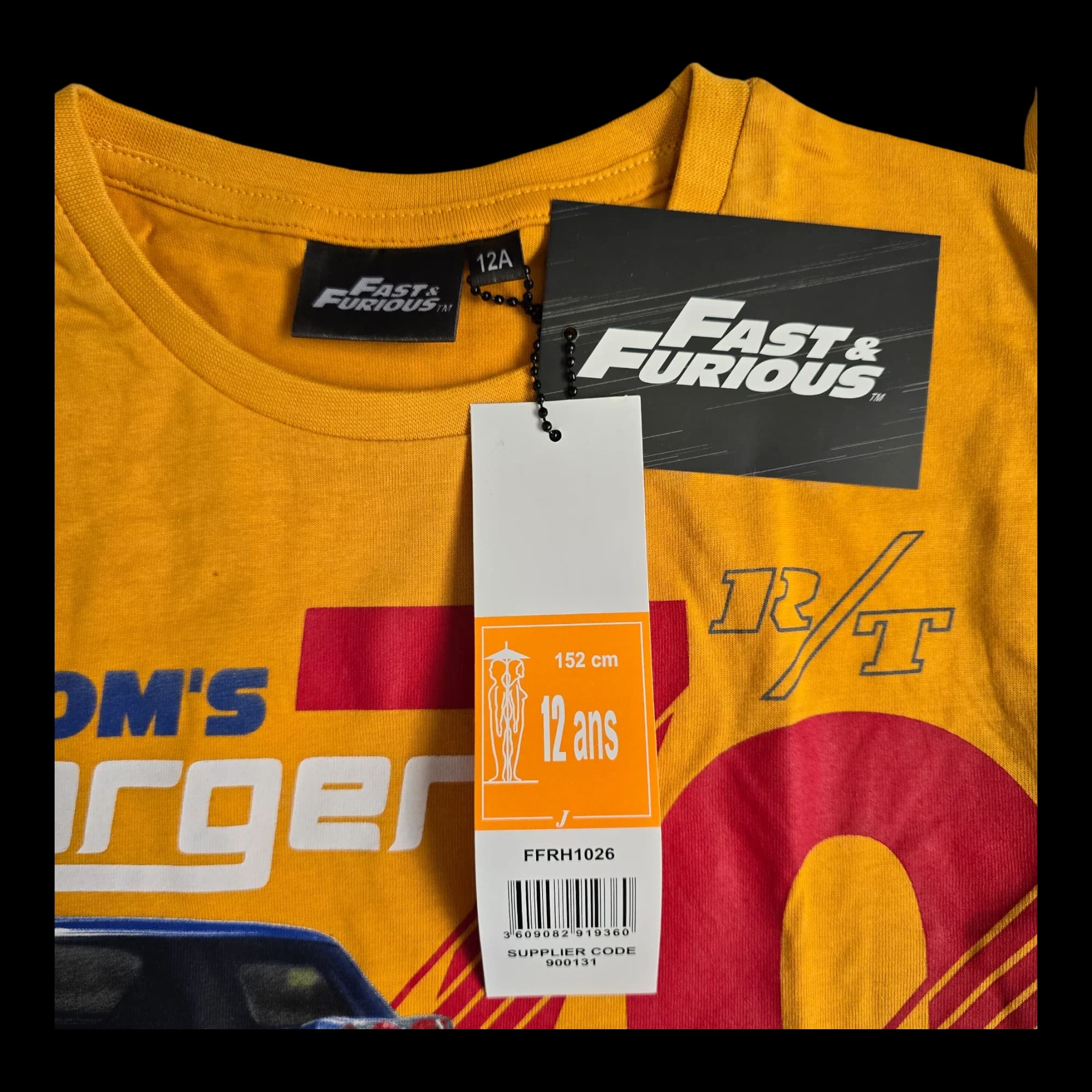 Official Fast & Furious Dom’s Charger Orange T-shirt