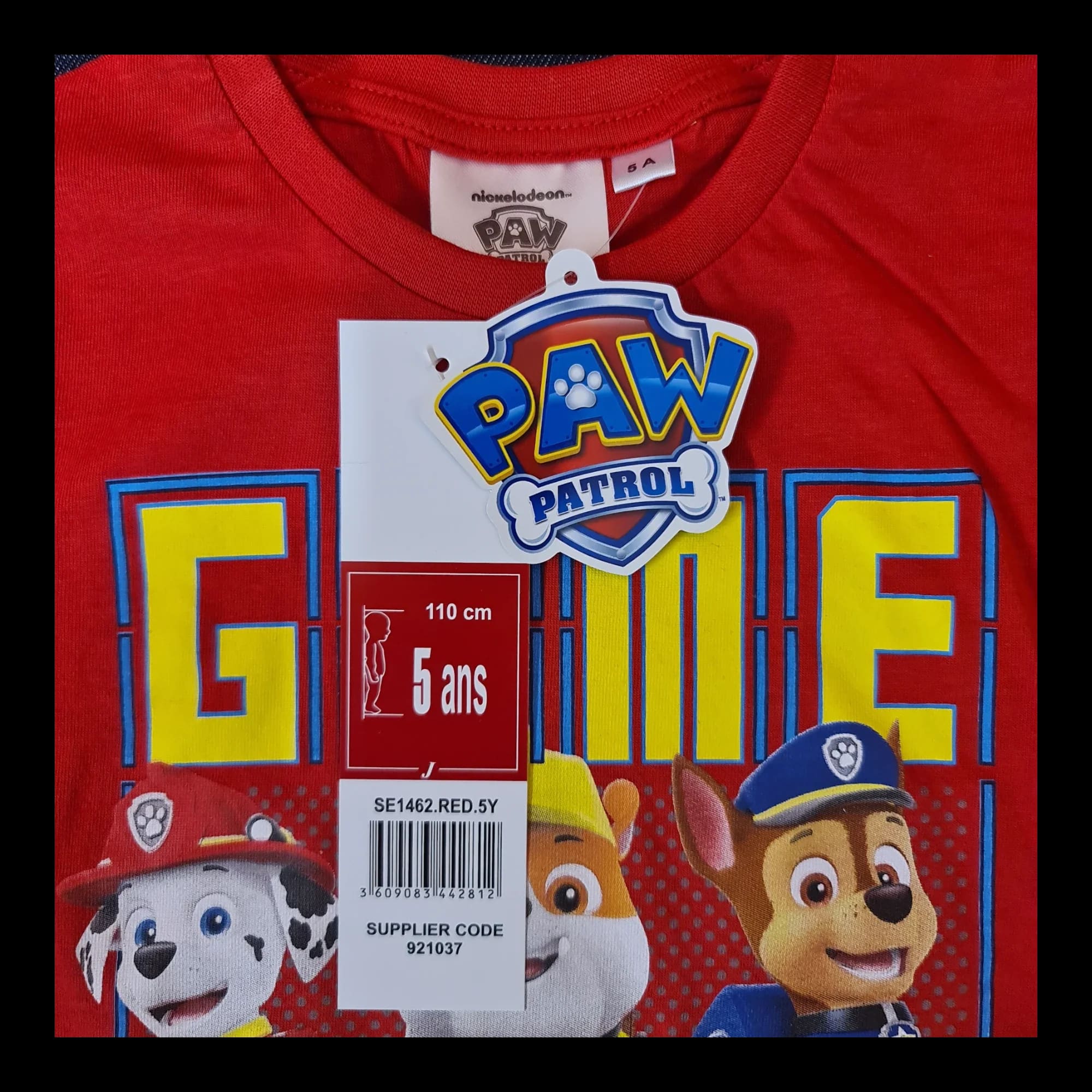 Official Nickelodeon Paw Patrol Short Sleeve Red T-shirt