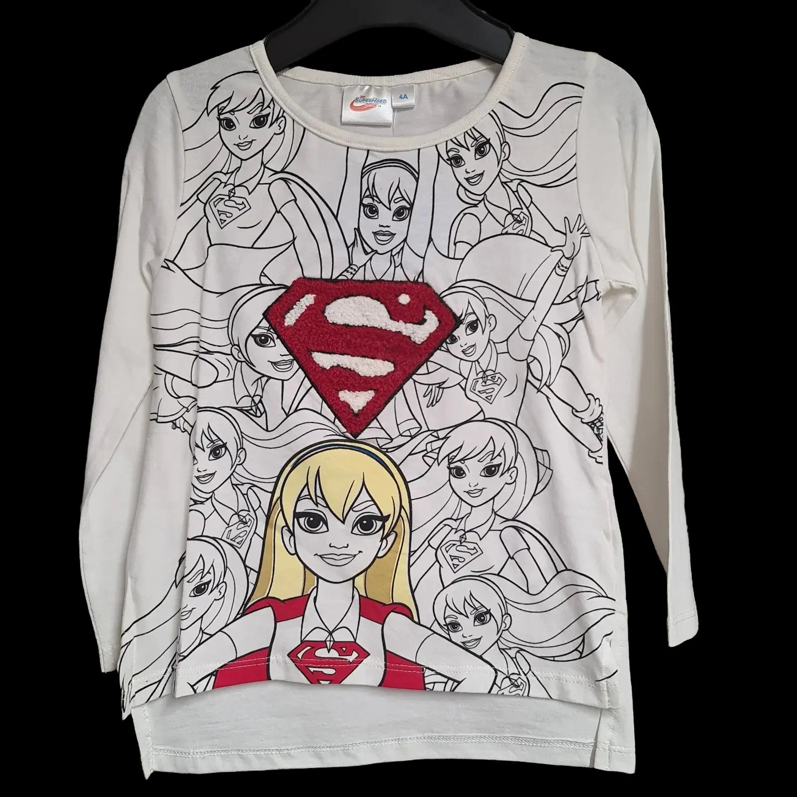 Official Supergirl Long Sleeved White T-shirt - T-Shirts