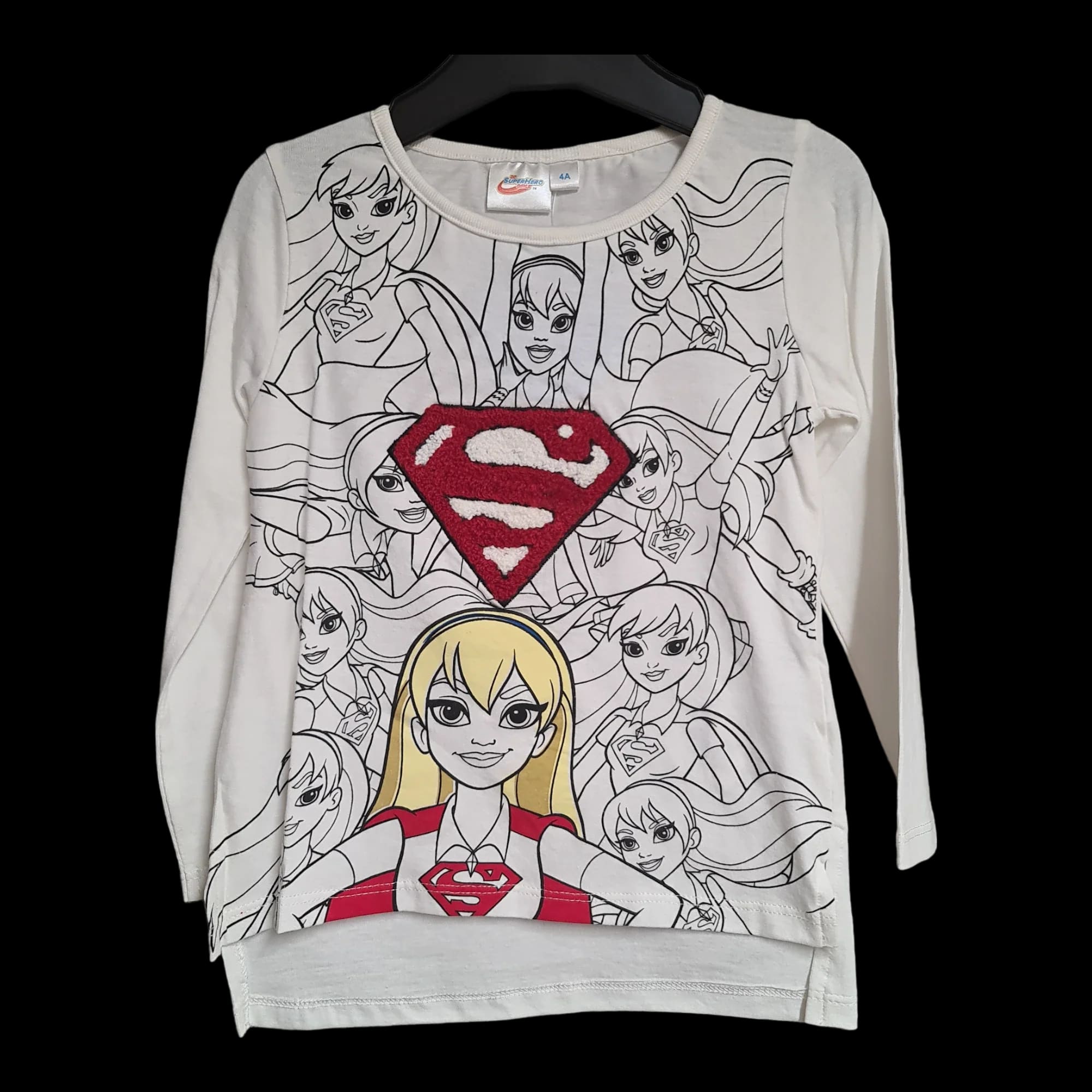 Official Supergirl Long Sleeved White T-shirt - T-Shirts