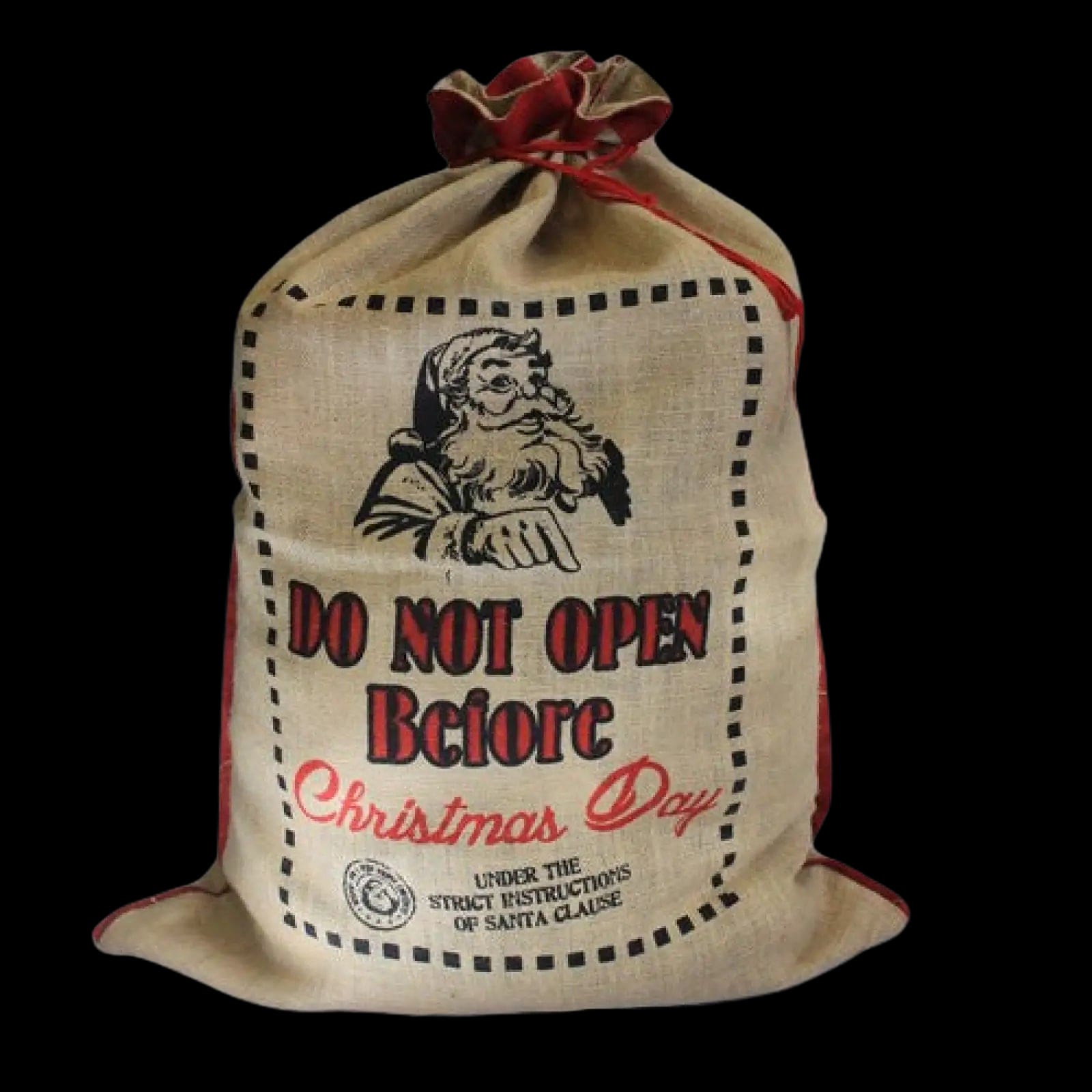 Do Not Open Before Christmas Day Jute Xmas Present Sack