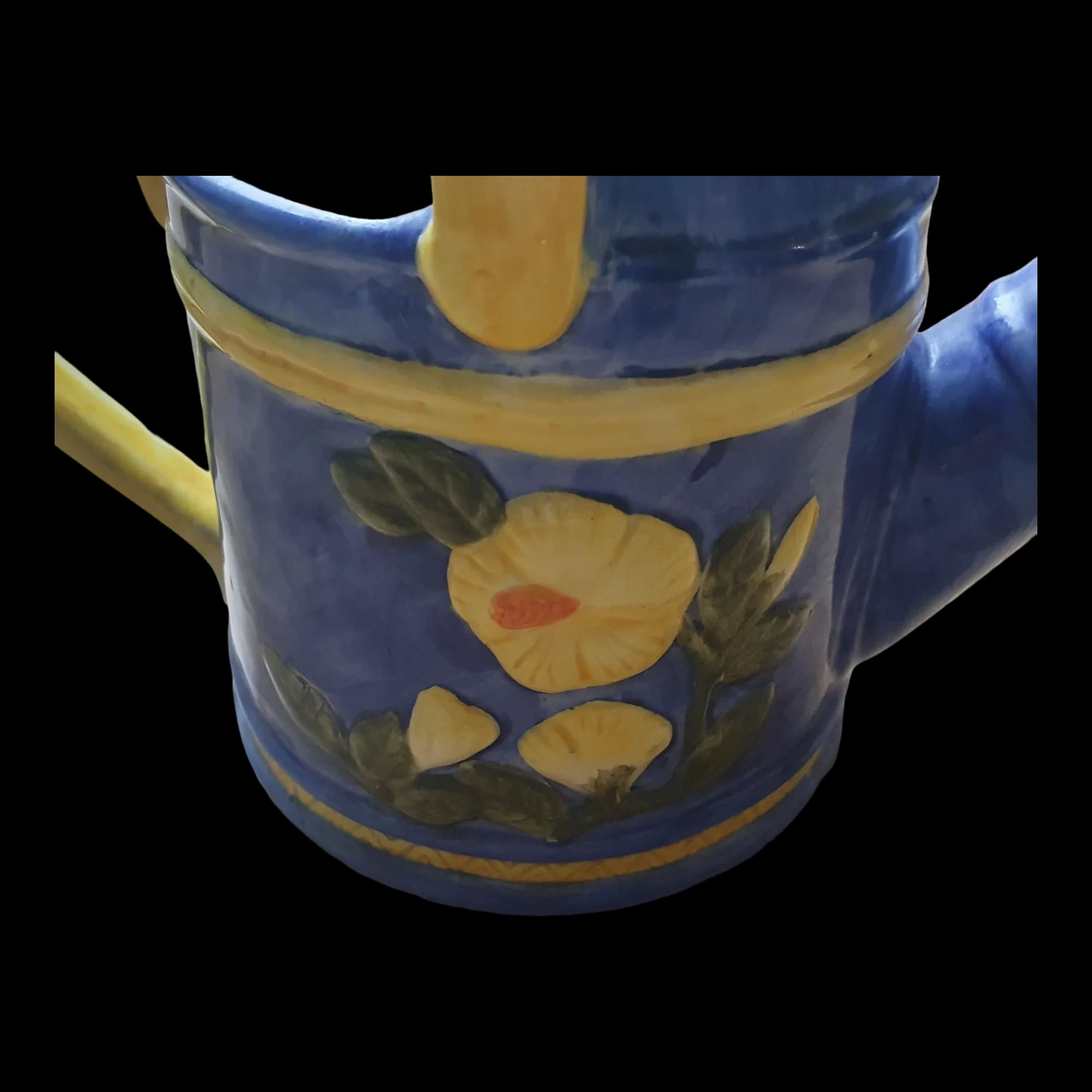 Ornamental Ceramic Floral Watering - Figurines - Unbranded