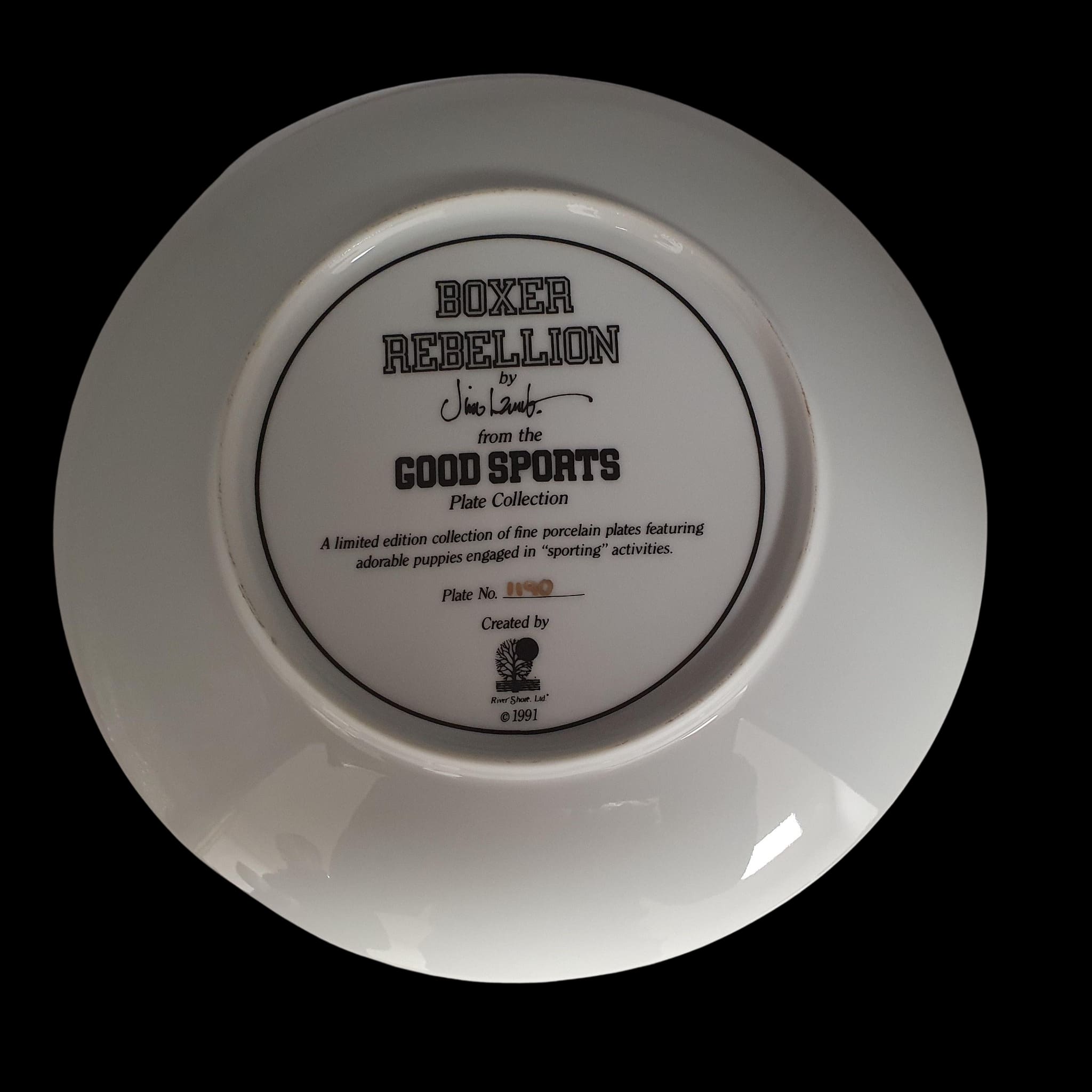 Ornamental Plate Boxer Rebellion Jim Lamb River Shore 1991