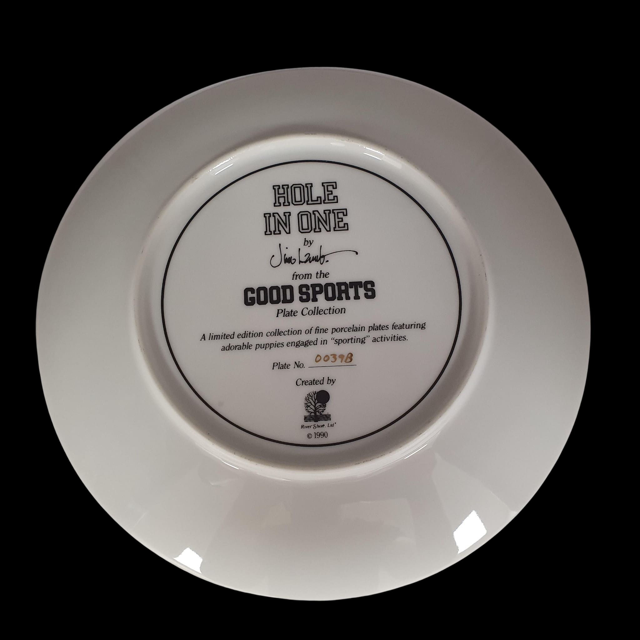 Ornamental Plate Hole In One Jim Lamb River Shore 1990