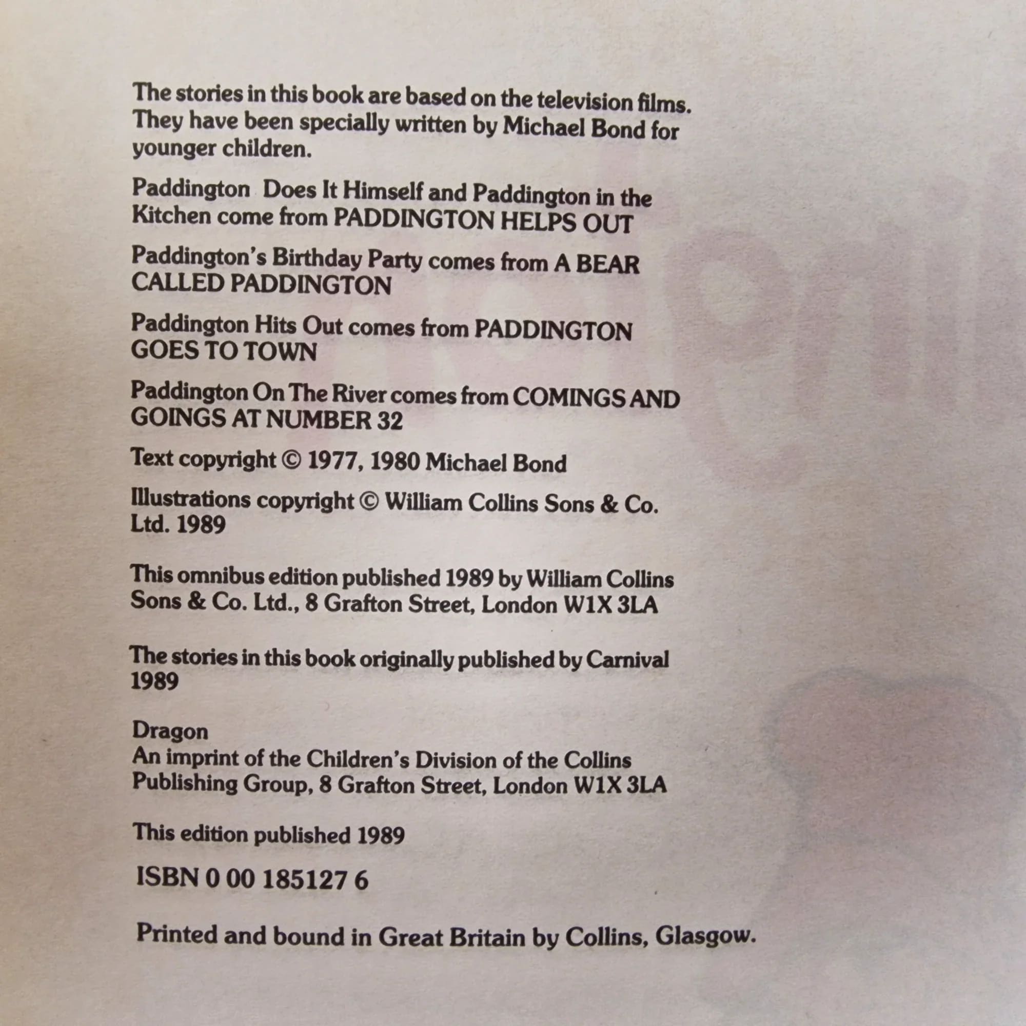 Paddington The Giant Story Book Michael Bong 0001851276