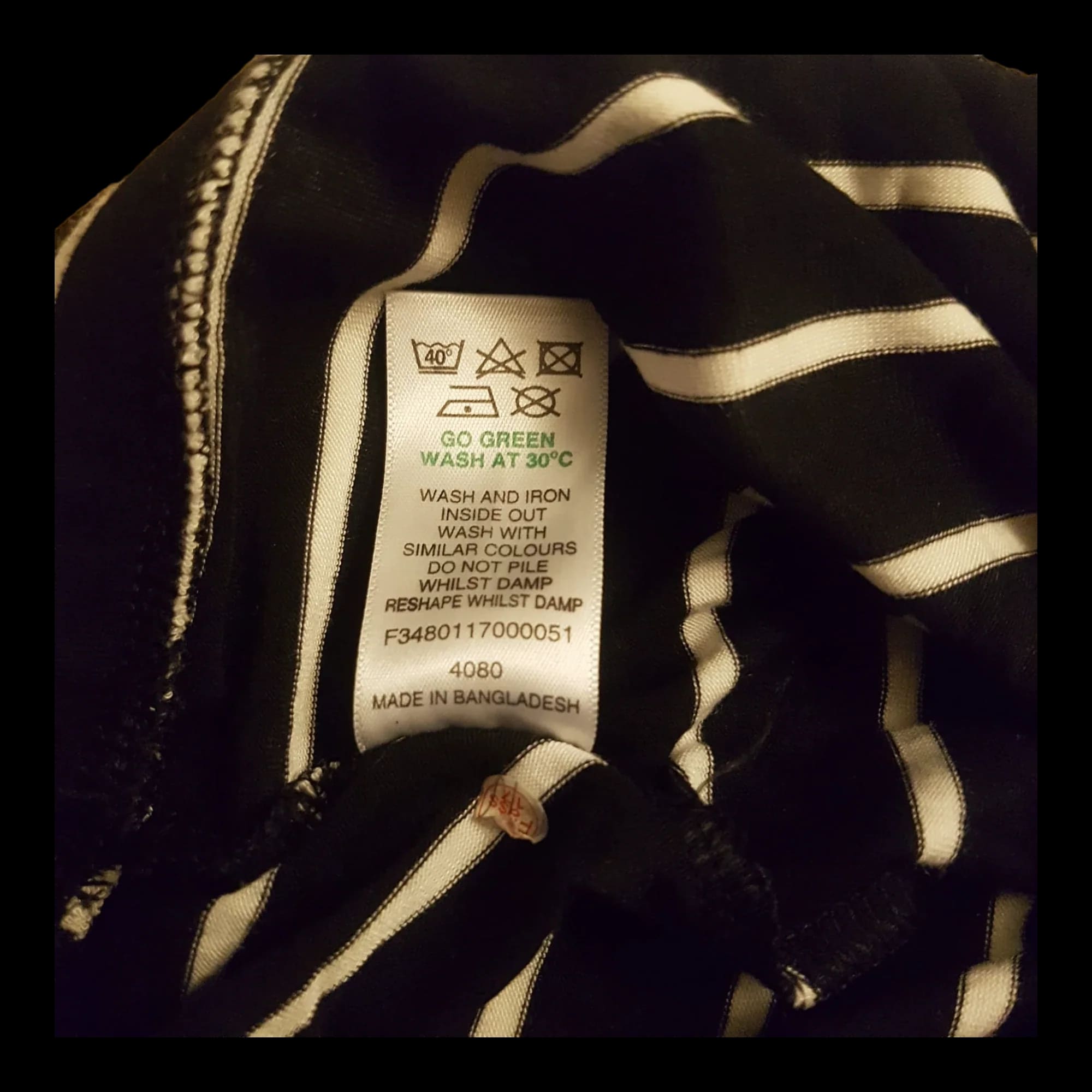 Papaya Black White Striped Strapless Midi Dress Uk 16