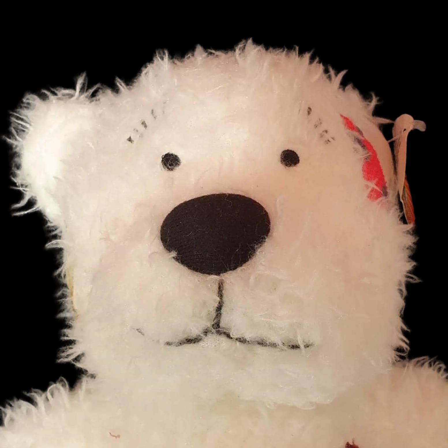 Patchwork White Fluffy Teddy Bear Plush Soft Toy With Tag