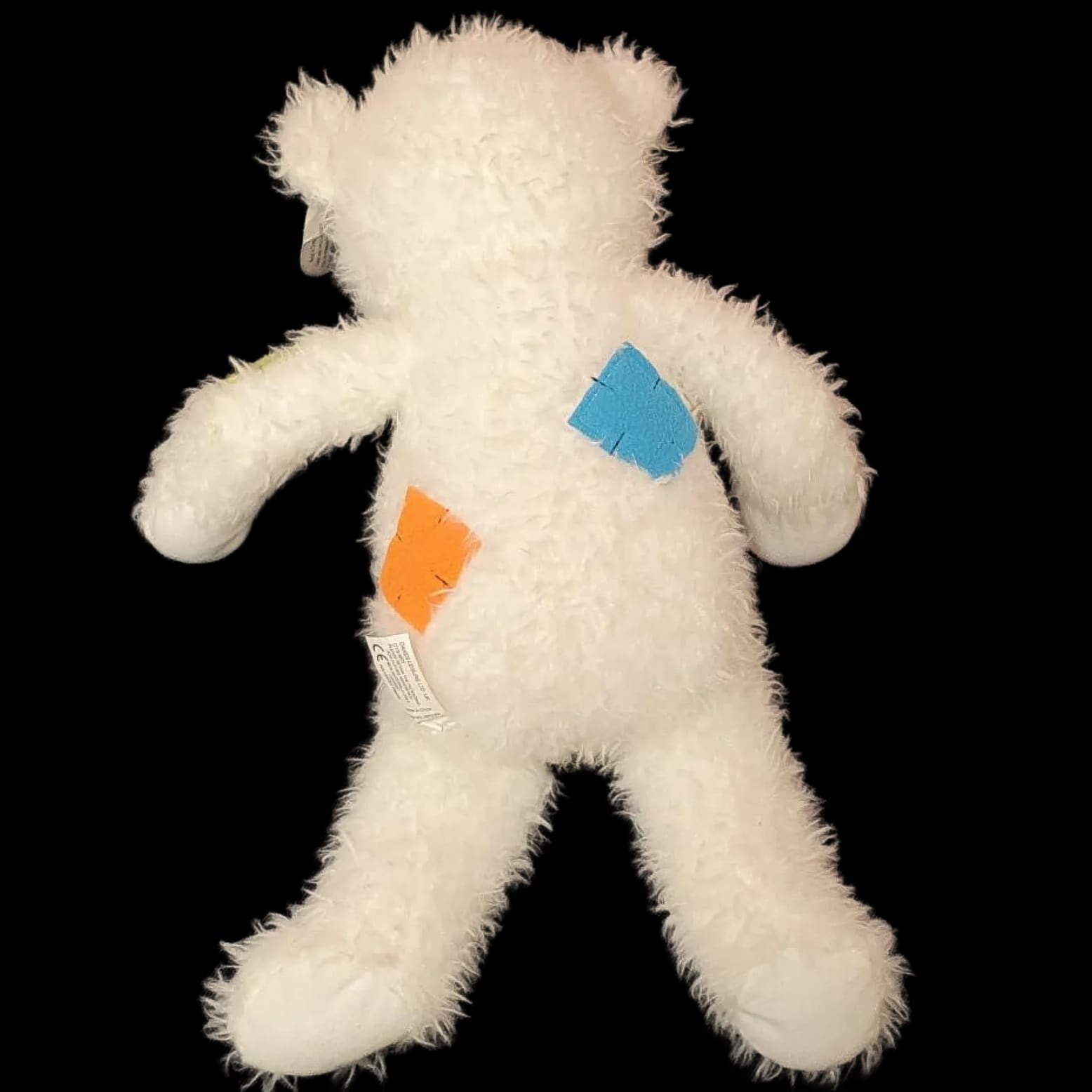 Patchwork White Fluffy Teddy Bear Plush Soft Toy With Tag