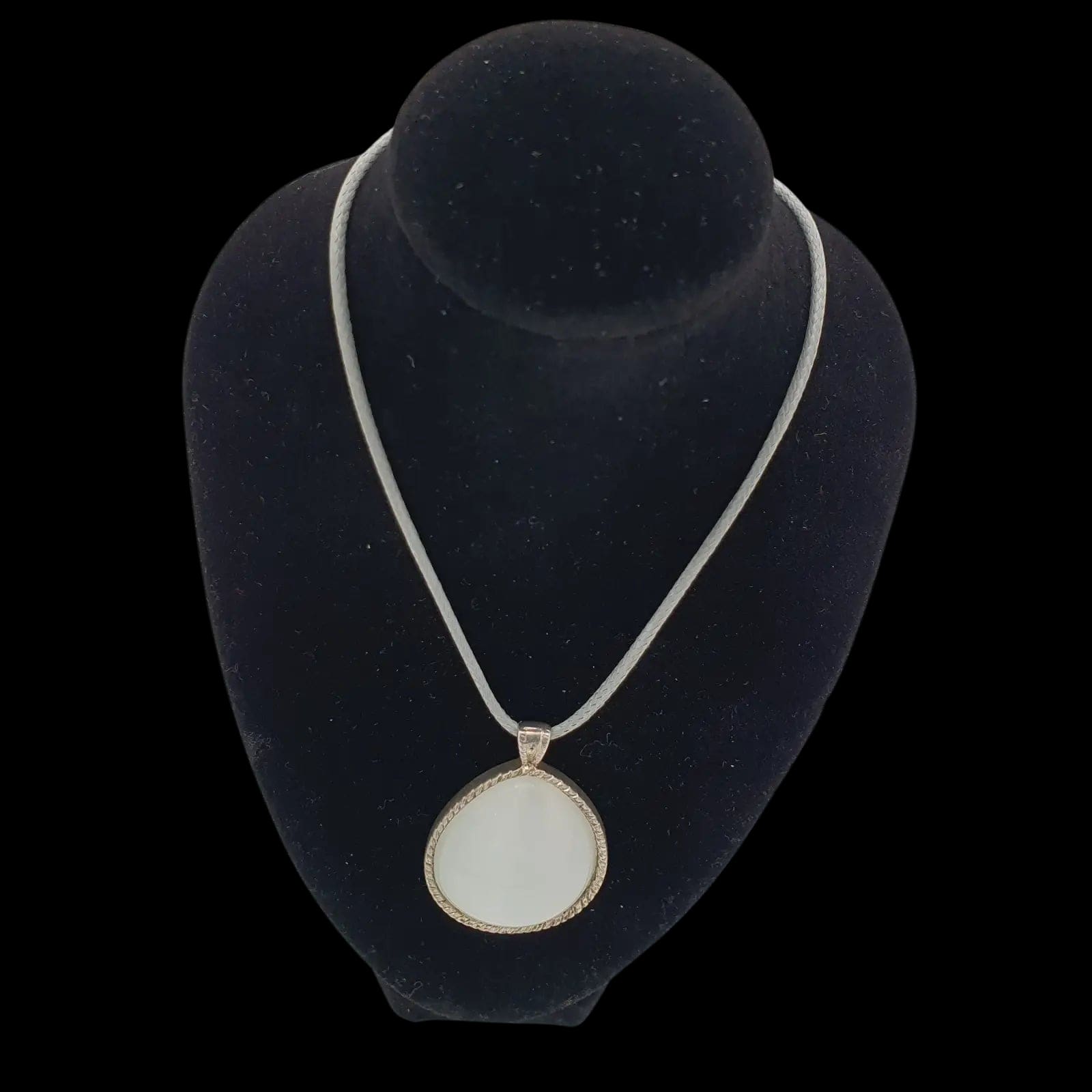 Pearl Tear Drop Necklace Teardrop Pendant Charm Handmade