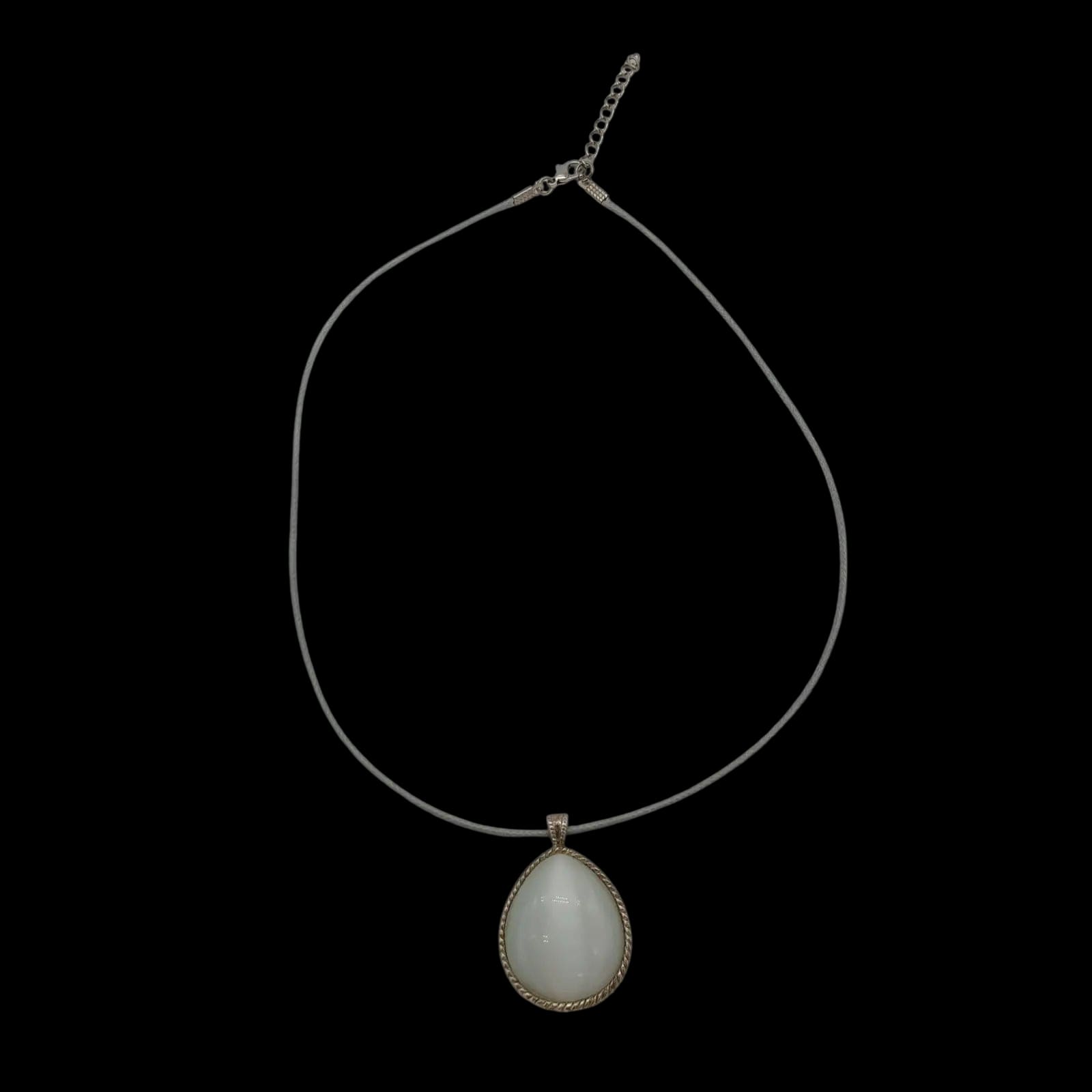 Pearl Tear Drop Necklace Teardrop Pendant Charm Handmade