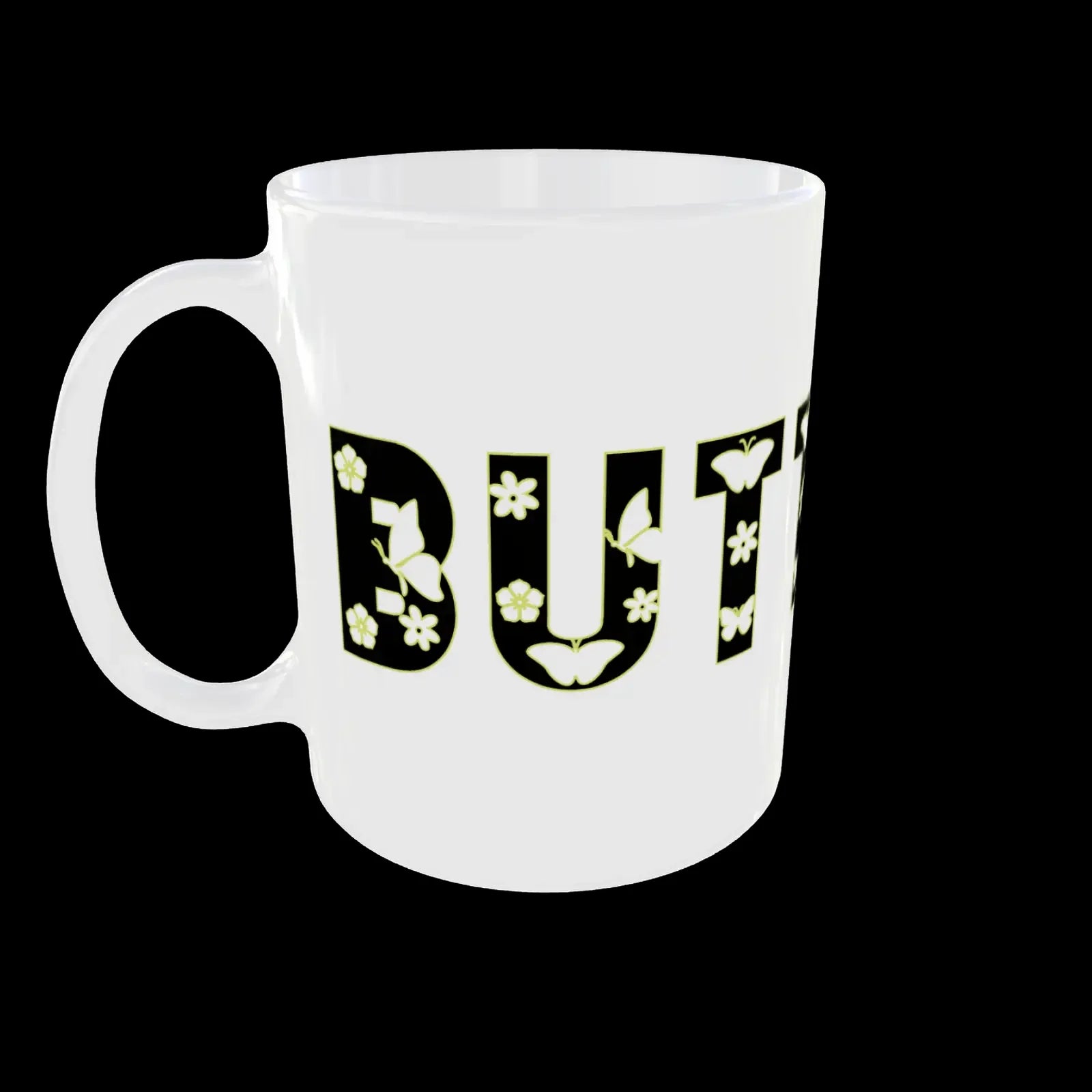 Personalised Name Mug Butterfly Design Custom Sublimation