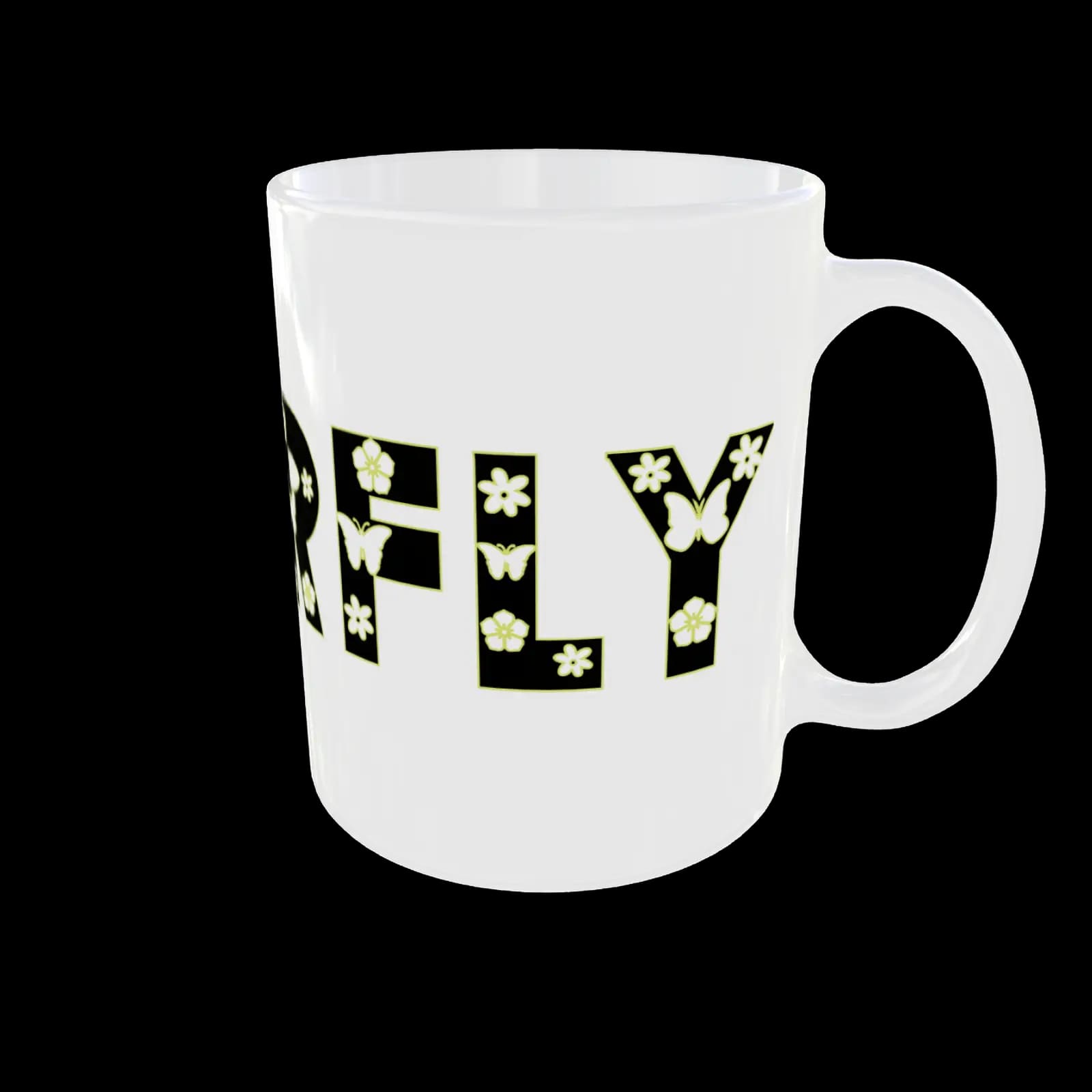 Personalised Name Mug Butterfly Design Custom Sublimation