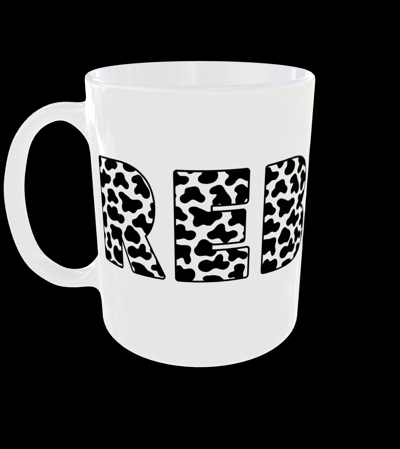 Personalised Name Mug Cow Animal Print Custom Gifts