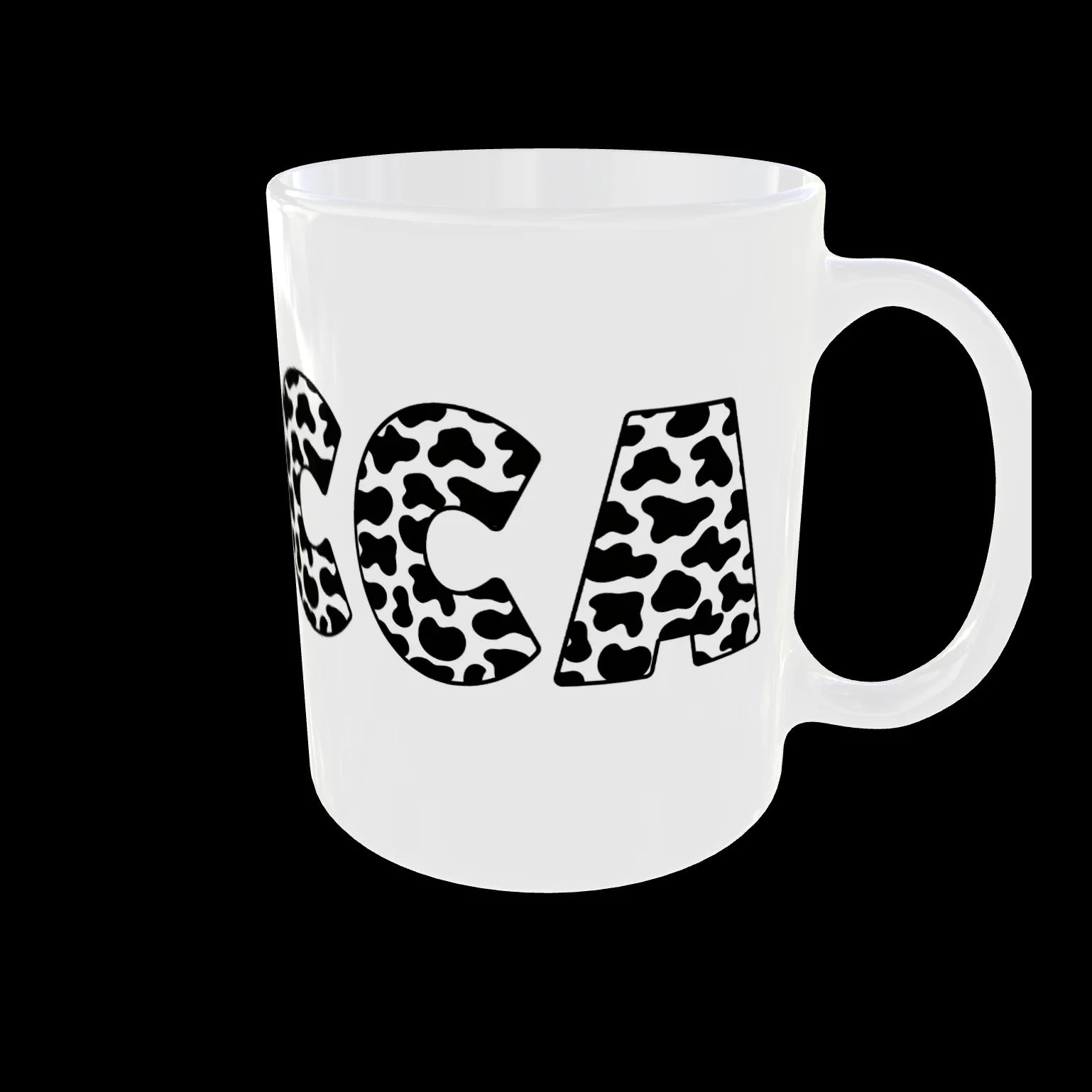 Personalised Name Mug Cow Animal Print Custom Gifts
