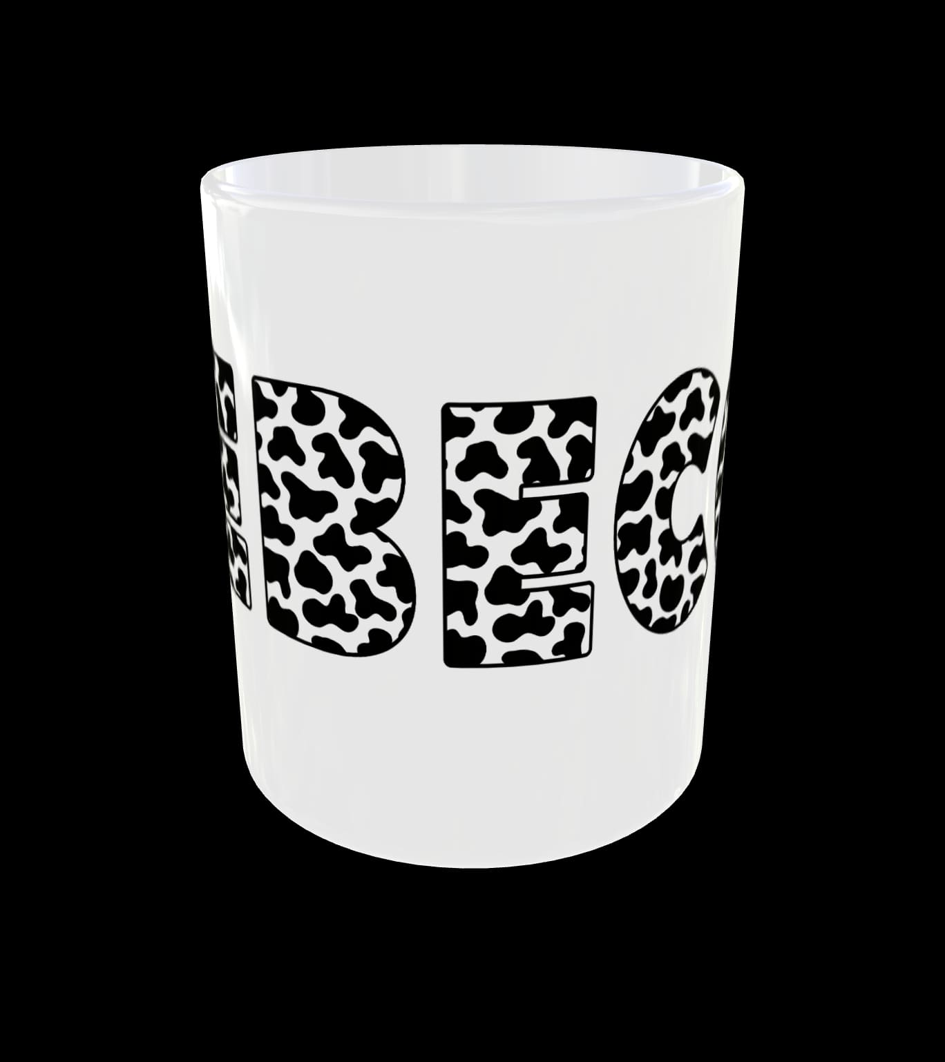 Personalised Name Mug Cow Animal Print Custom Gifts