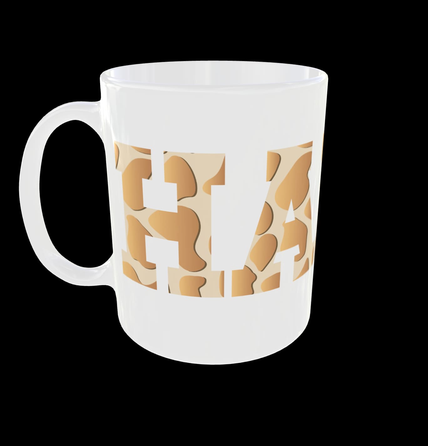 Personalised Name Mug Giraffe Animal Print Sublimation