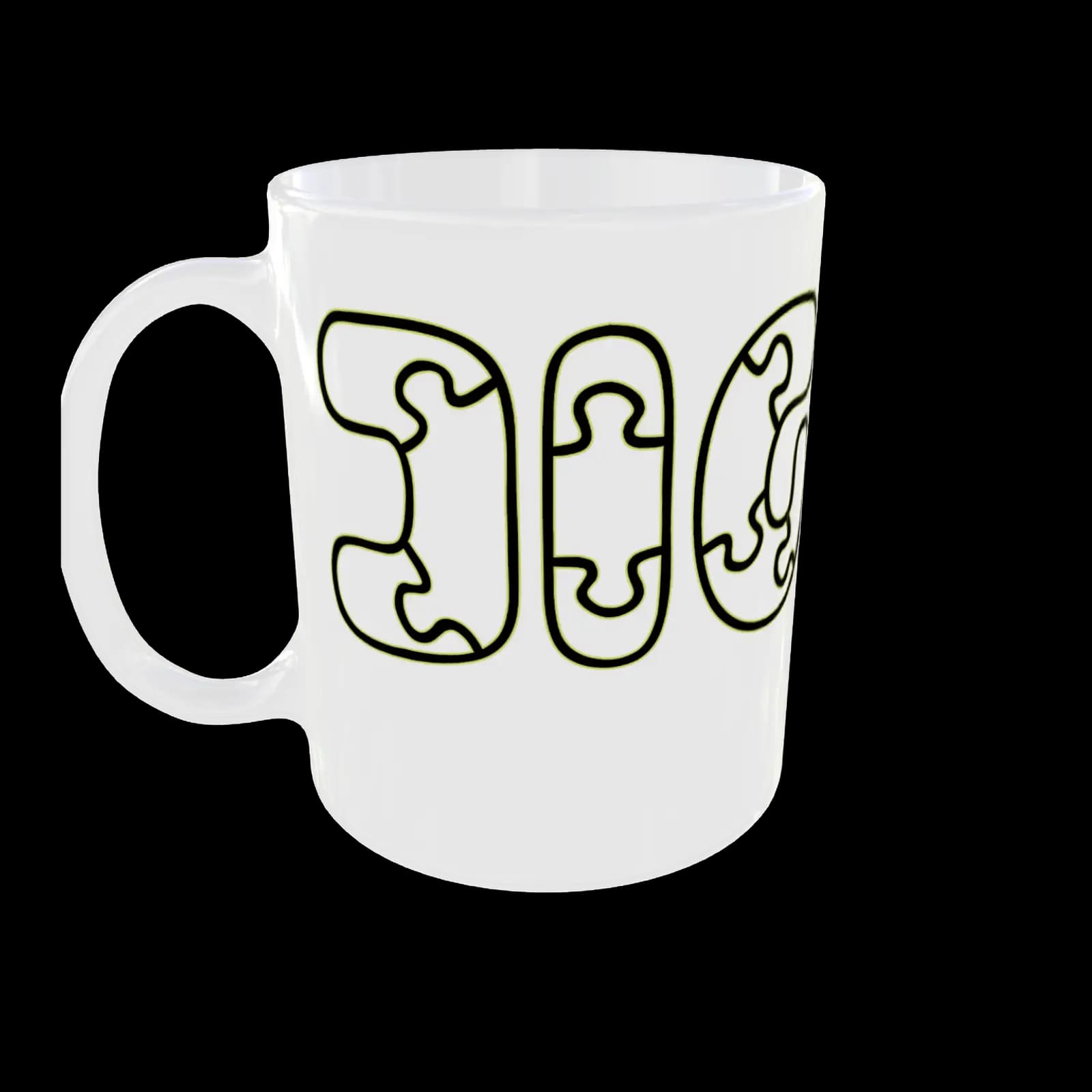 Personalised Name Mug Jigsaw Design Custom Sublimation