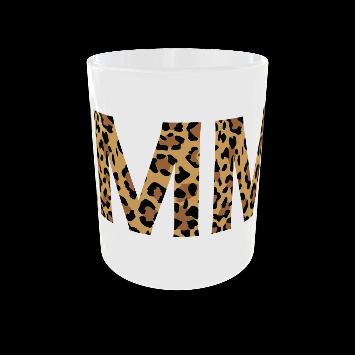 Personalised Name Mug Leopard Animal Print Design